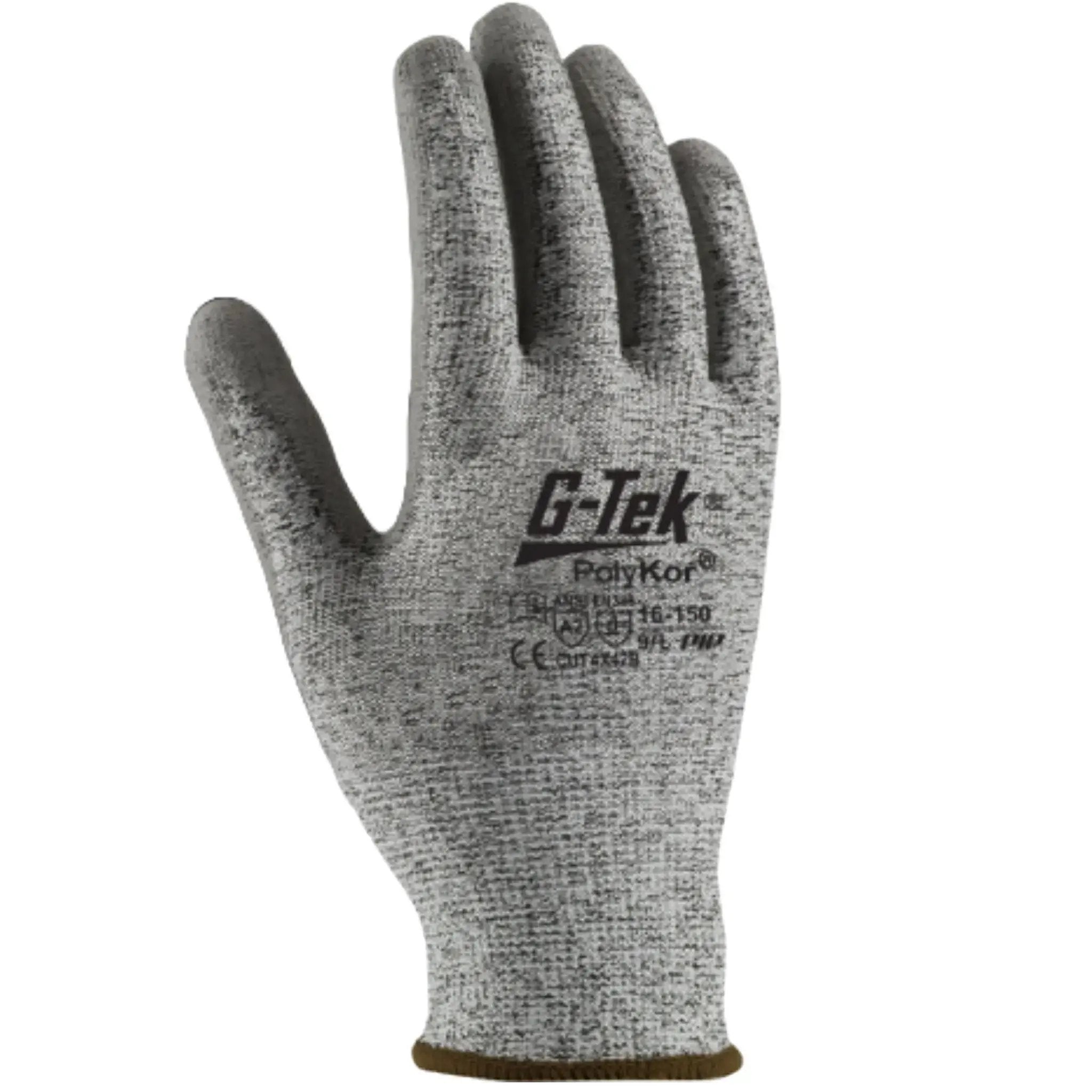 PIP G-Tek 16-150 PolyKor Blended Shell Glove with Polyurethane Coated Smooth Grip, Back