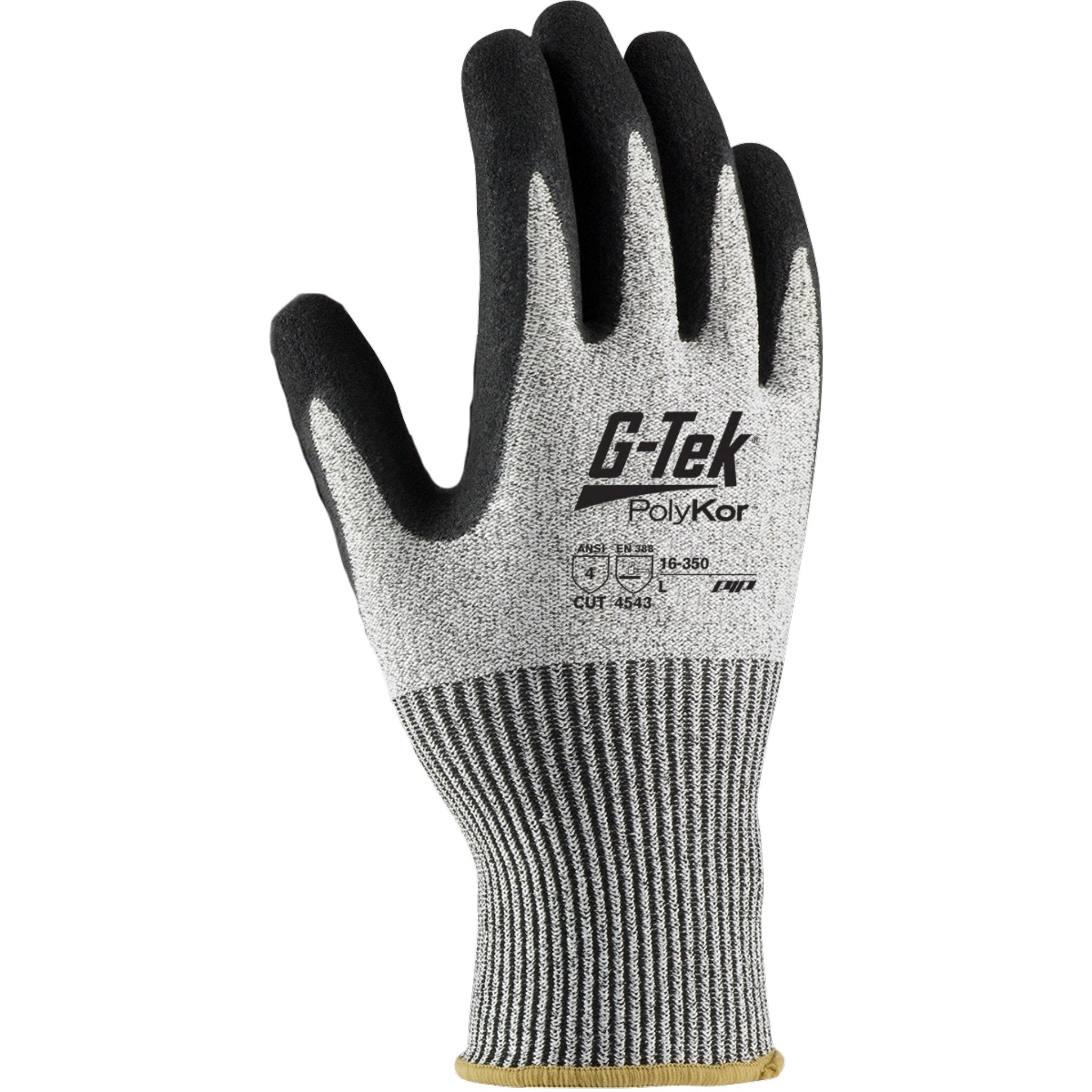 PIP G-Tek 16-350 CR Seamless Knit HPPE / Glass Glove with Nitrile Coated Micro-Surface Grip on Palm & Fingers_Back_Image