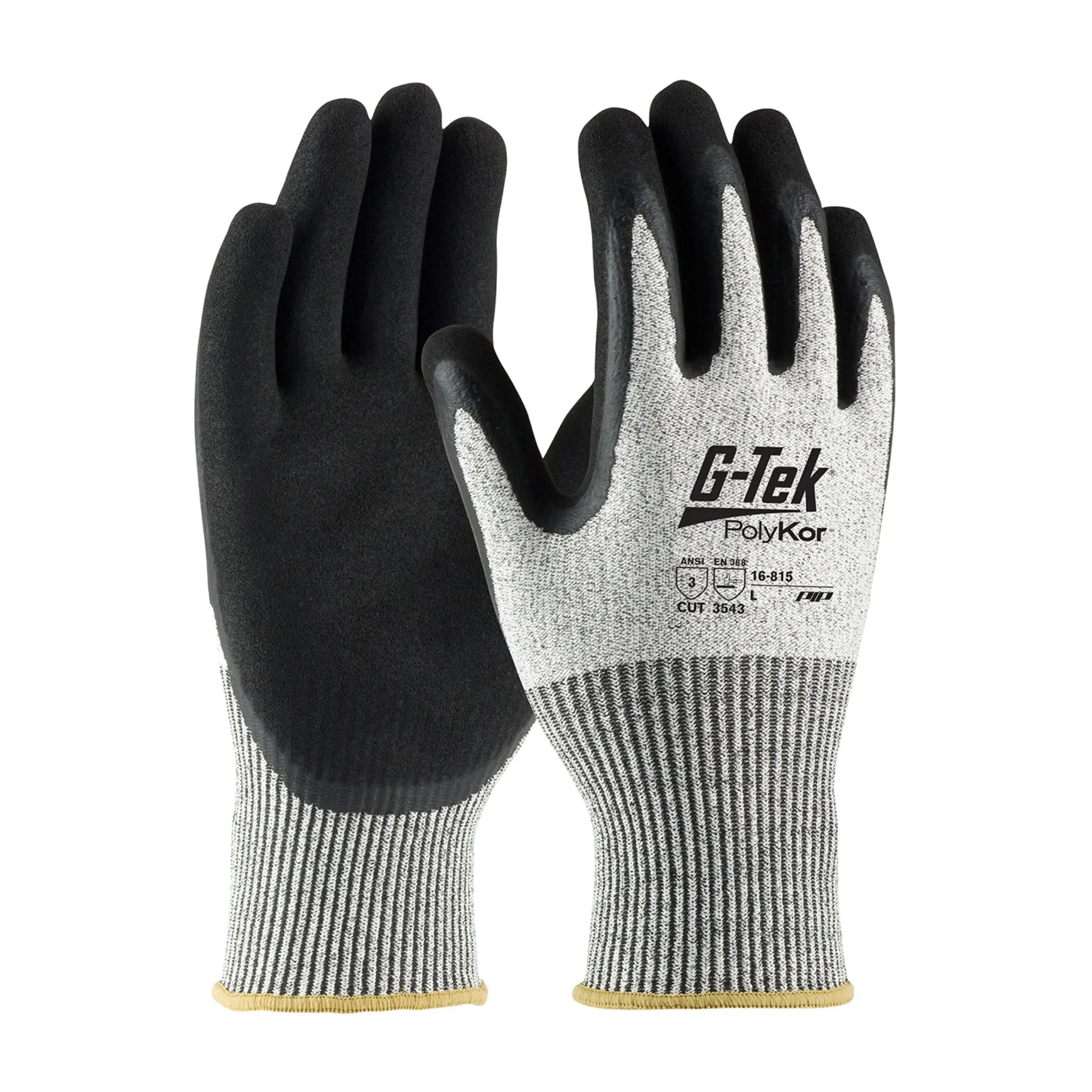 PIP G-Tek 16-815 CR Seamless Knit PolyKor Blended Glove, Salt and Pepper, Pair of 12, Main Image