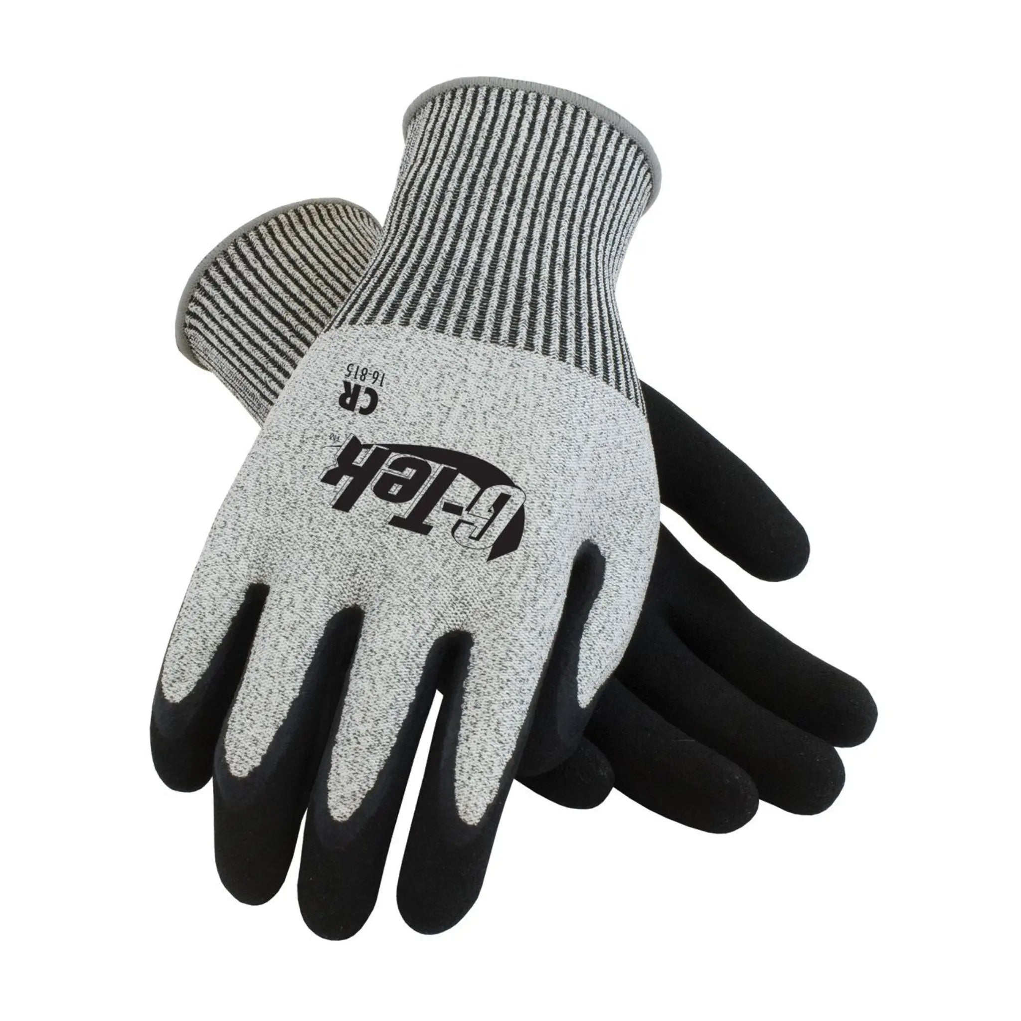 PIP G-Tek 16-815 CR Seamless Knit PolyKor Blended Glove, Salt and Pepper, Pair of 12, Image 2