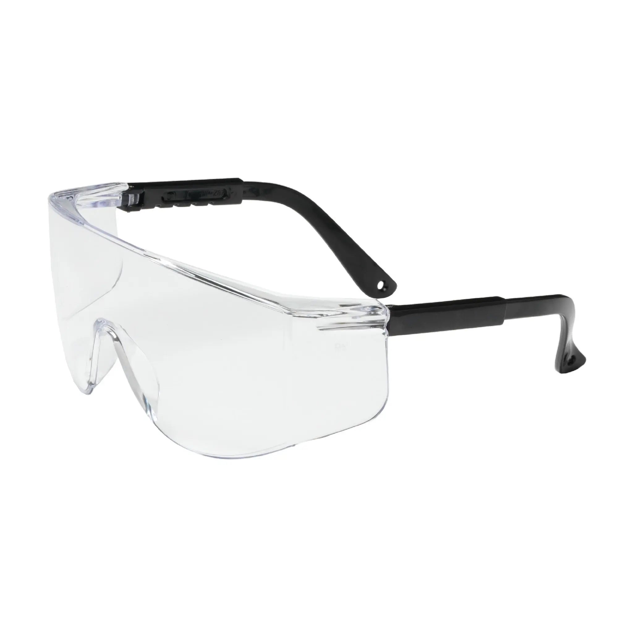 PIP Zenon Z28 250-03-0080 OTG Rimless Safety Glasses, Black Frame, Clear Lens, 1 Pair