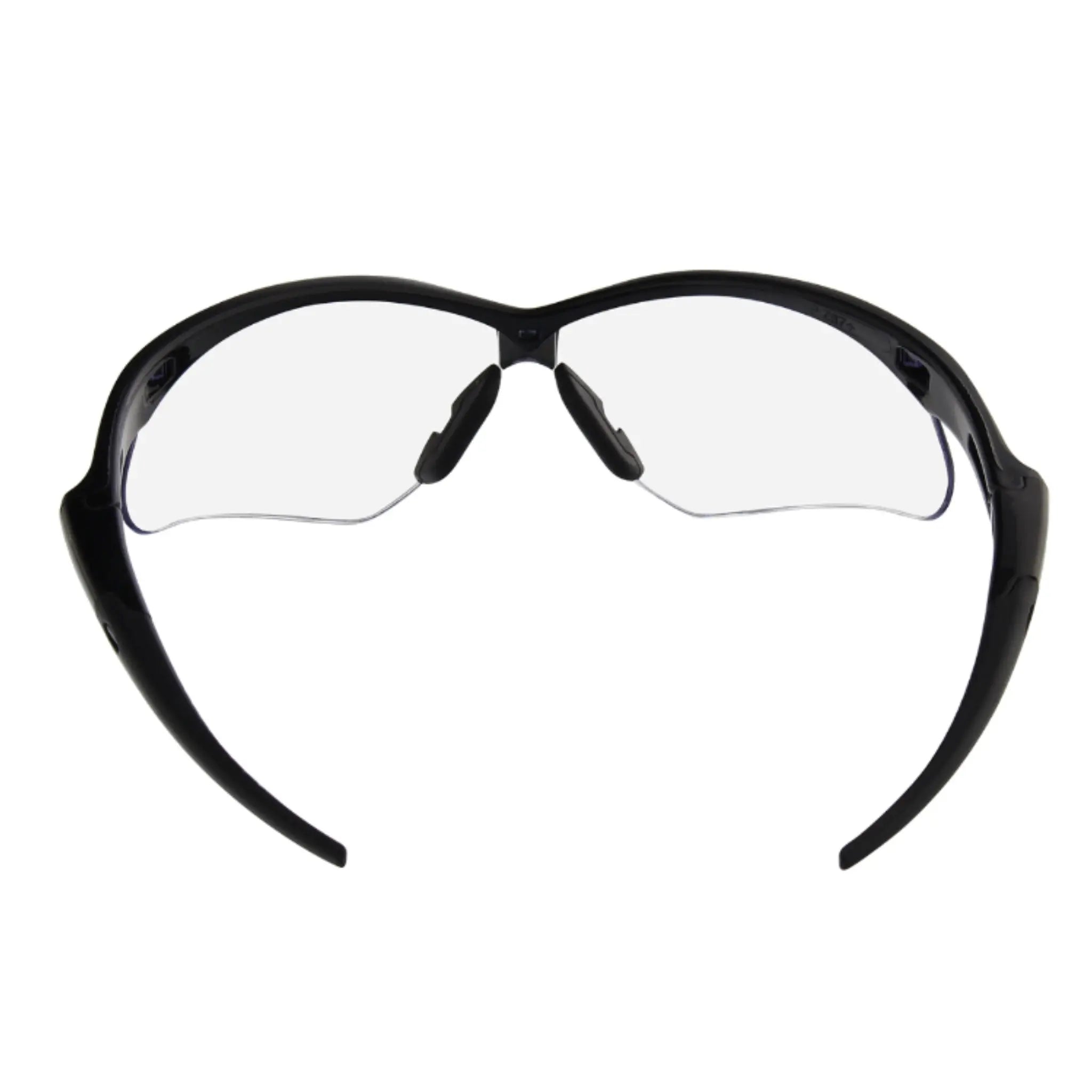 PIP Anser 250-AN-10111 Semi-Rimless Safety Glasses with Anti-Scratch Coating, Black Frame, Clear Lens, One Size, Back