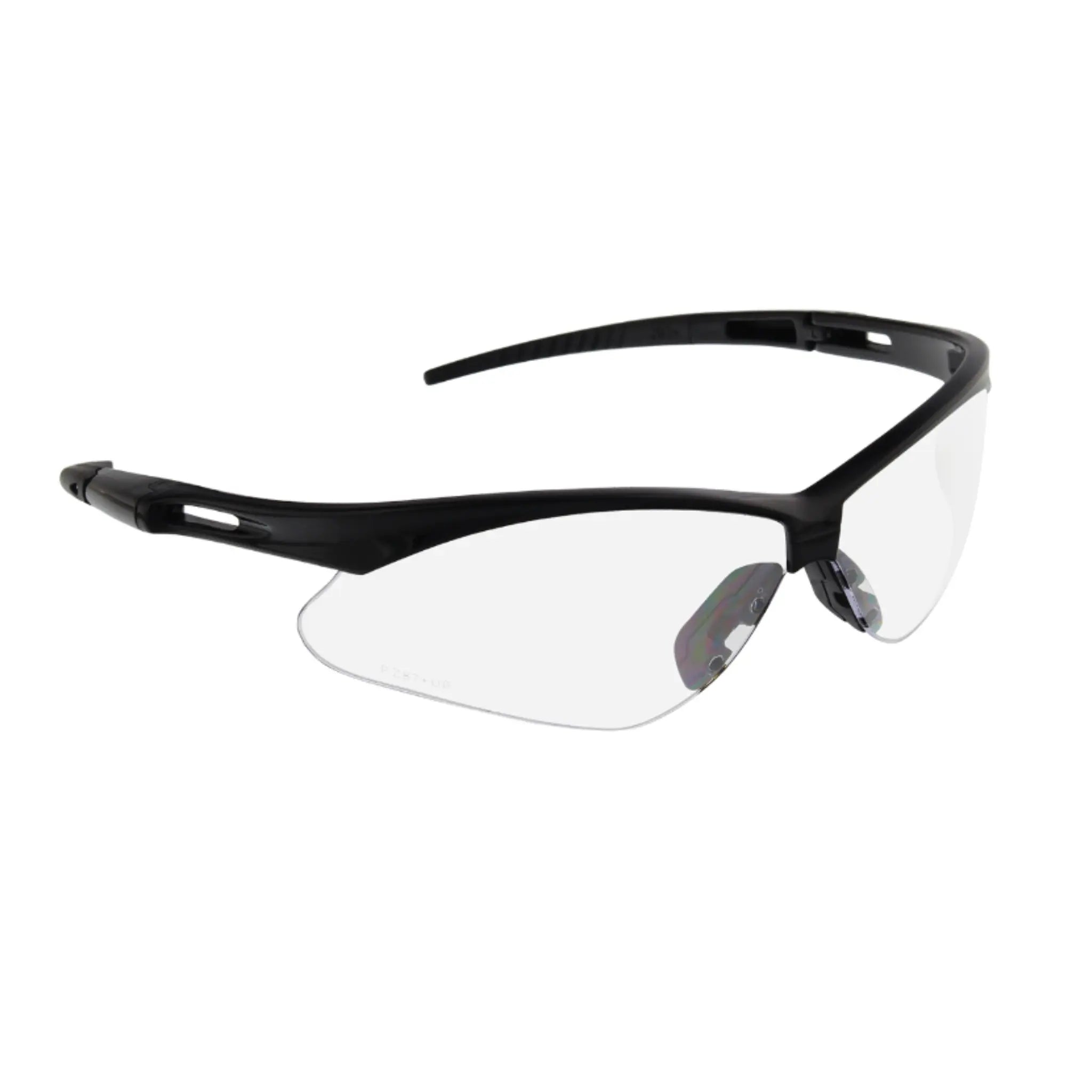 PIP Anser 250-AN-10111 Semi-Rimless Safety Glasses with Anti-Scratch Coating, Black Frame, Clear Lens, One Size, Left Side