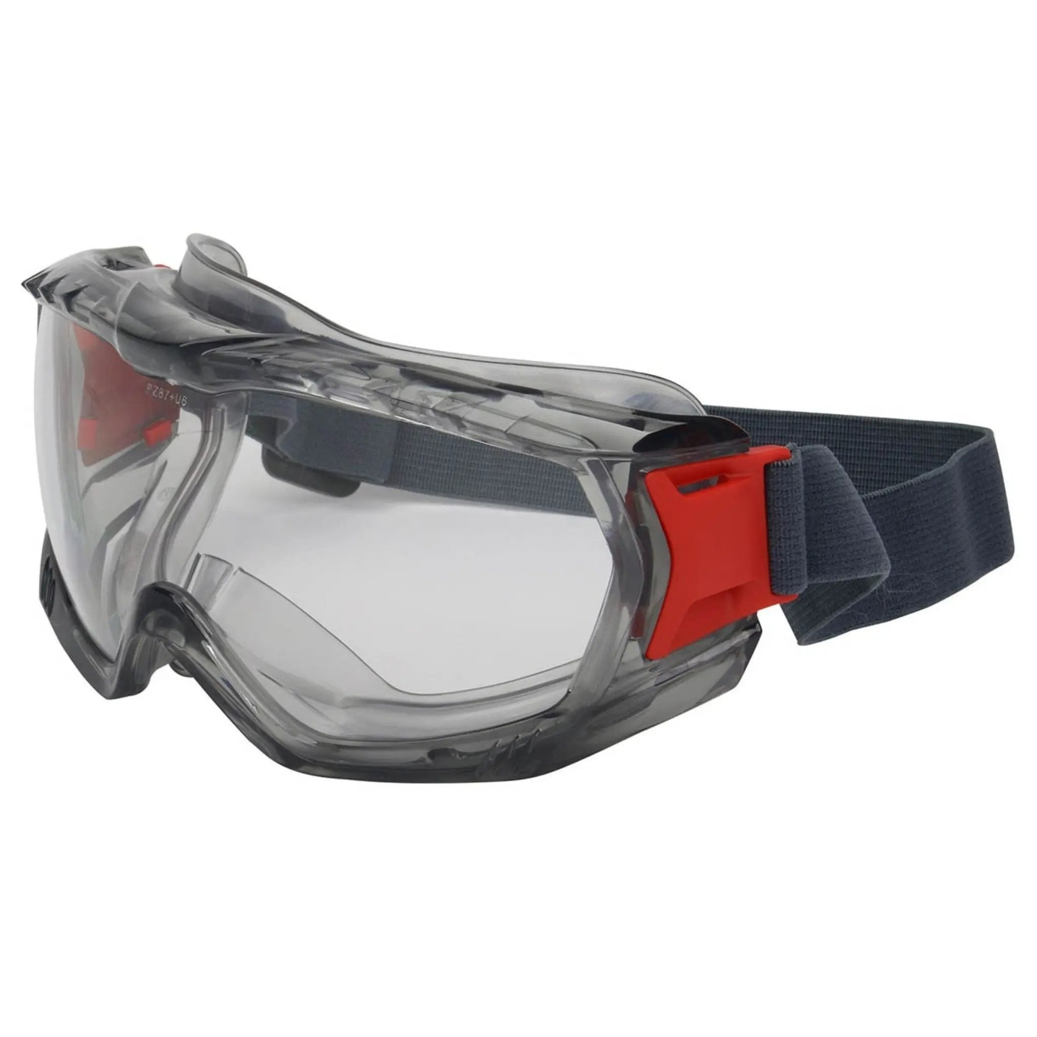 PIP Bouton 251-60-0020 Indirect Vent Goggle with Anti-Scratch/FogLess 3Sixty Coating, Gray Body, Clear Lens, Angled View