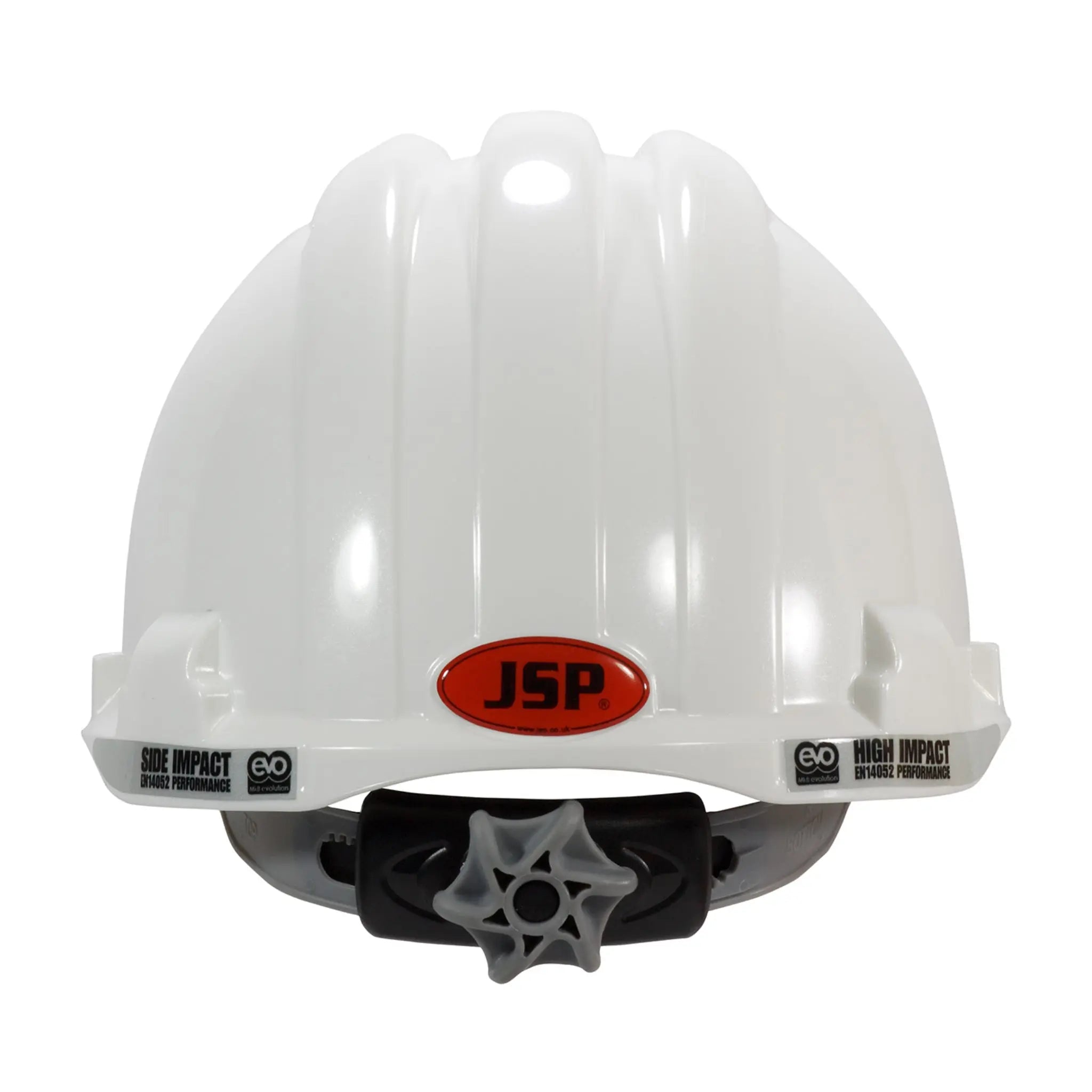 PIP MK8 Evolution 280-AHS150V-10 HDPE, EPS, Ratchet Vented Type II Hard Hat, White, Back