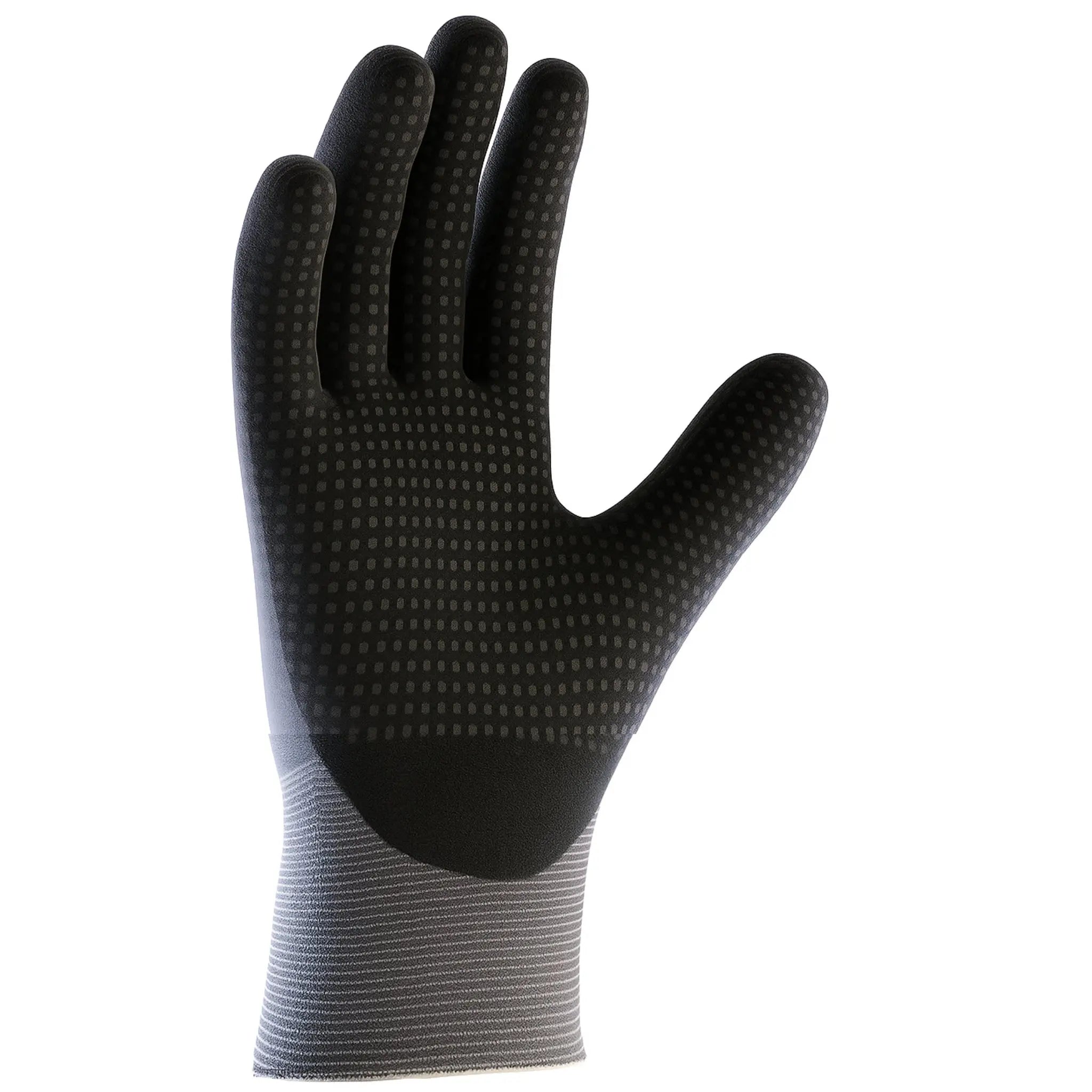 PIP ATG 34-845 MaxiFlex Endurance Gloves with Dotted Palms and 3/4 Coat Nitrile Micro Foam, Gray, Palm View