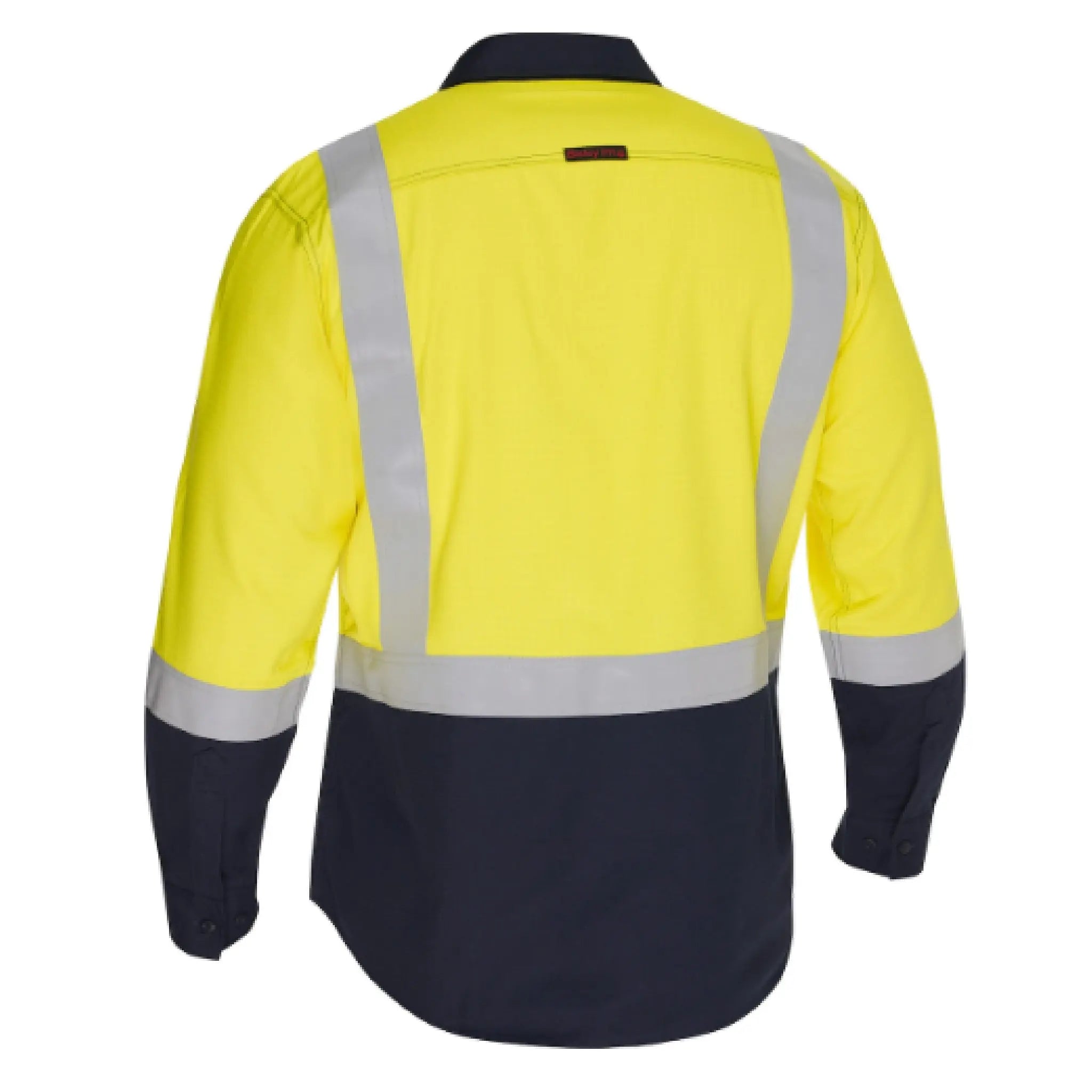 PIP Bisley Performance 385MFRHS-ON Dual-Certified AR/FR Men's Ripstop Long Sleeve Button Down, Orange/Navy