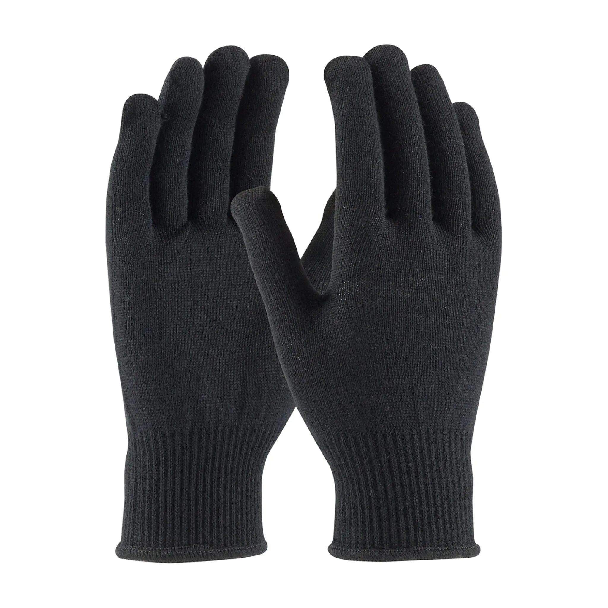 PIP 41-130L Seamless Knit Merino Wool Glove - 13 Gauge, Black, Large, Pair of 12, Main Image