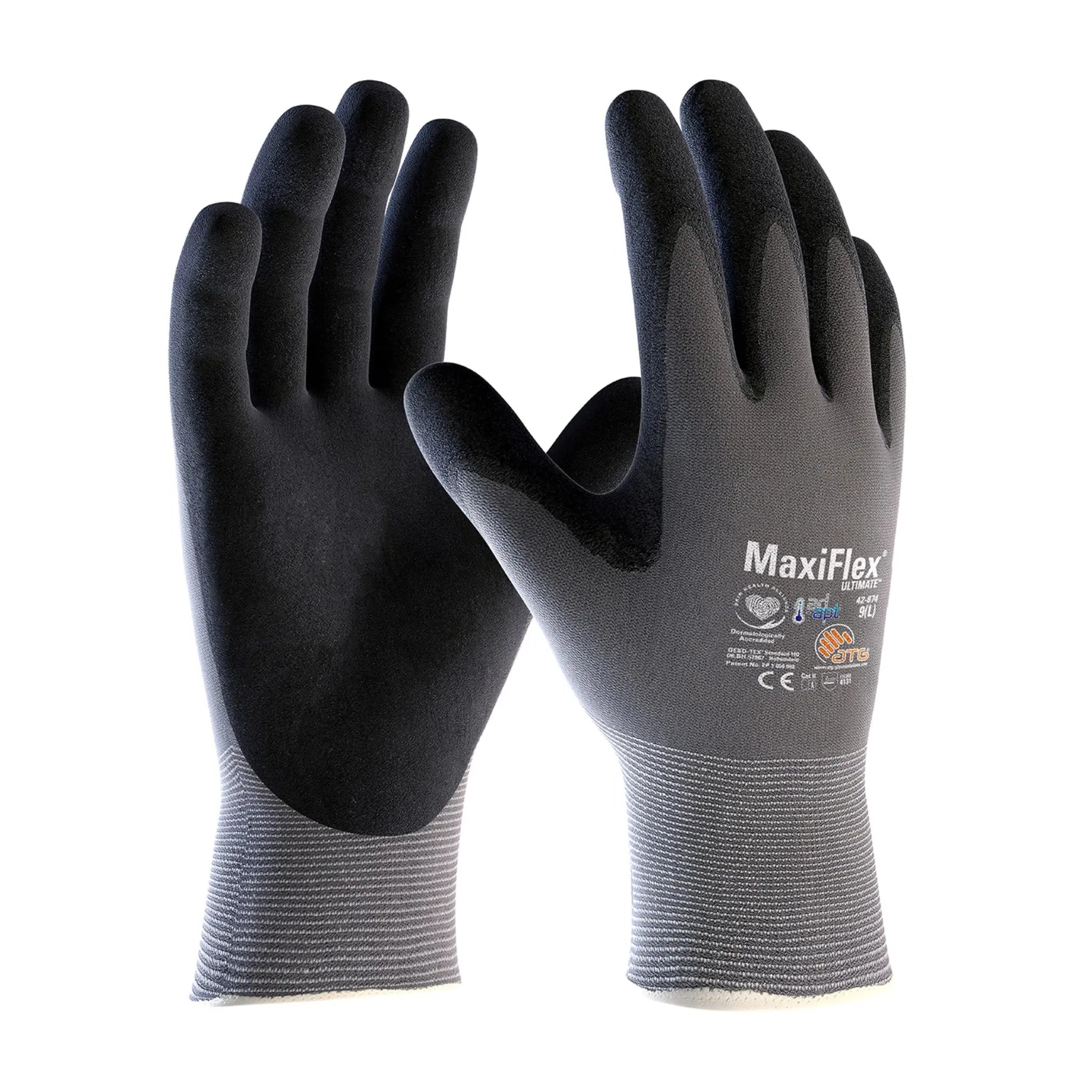 PIP ATG 42-874 MaxiFlex Ultimate Gloves AD-APT Nitrile Micro Foam, Gray, 1 Pair, Main Image