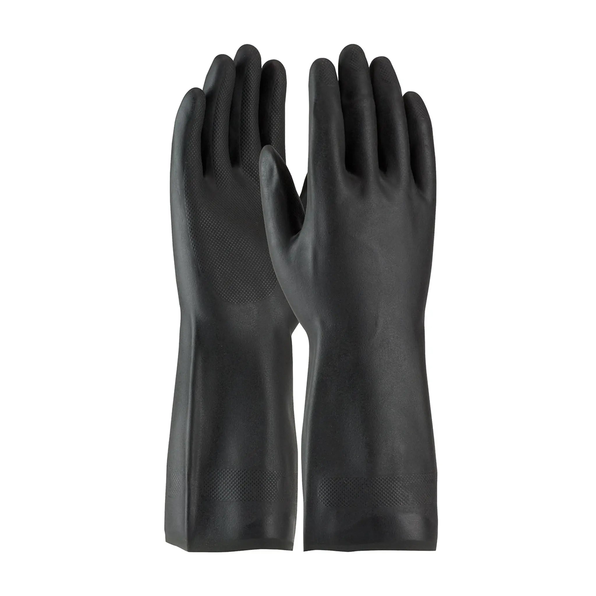 PIP Assurance 52-3665 28 Mil Unsupported Neoprene, Flock Lined with Raised Diamond Grip Glove, Black, 1 Dozen