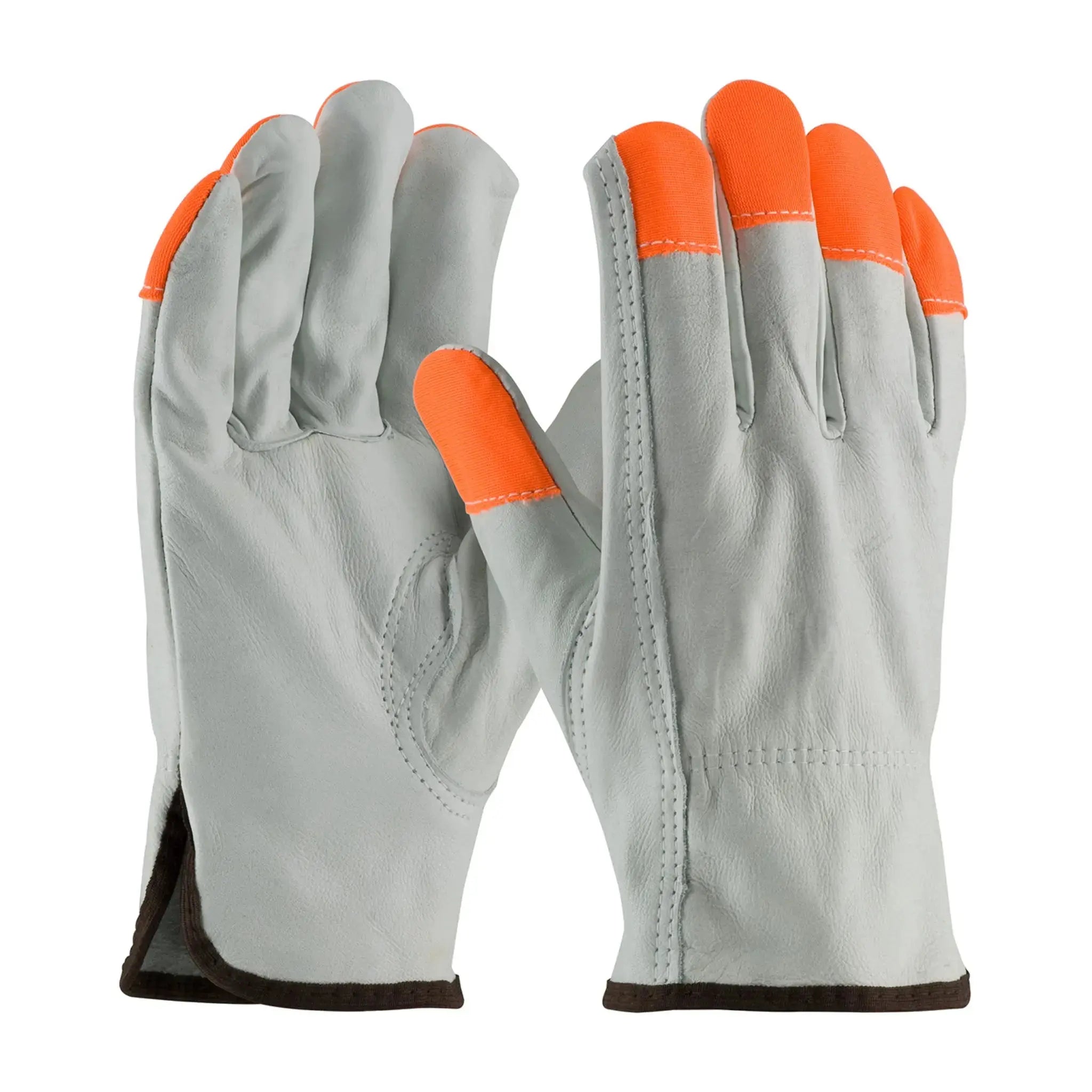 PIP 68-163HV Regular Grade Cowhide Leather Drivers Glove, Natural, Case of 120 Pairs, Main Image
