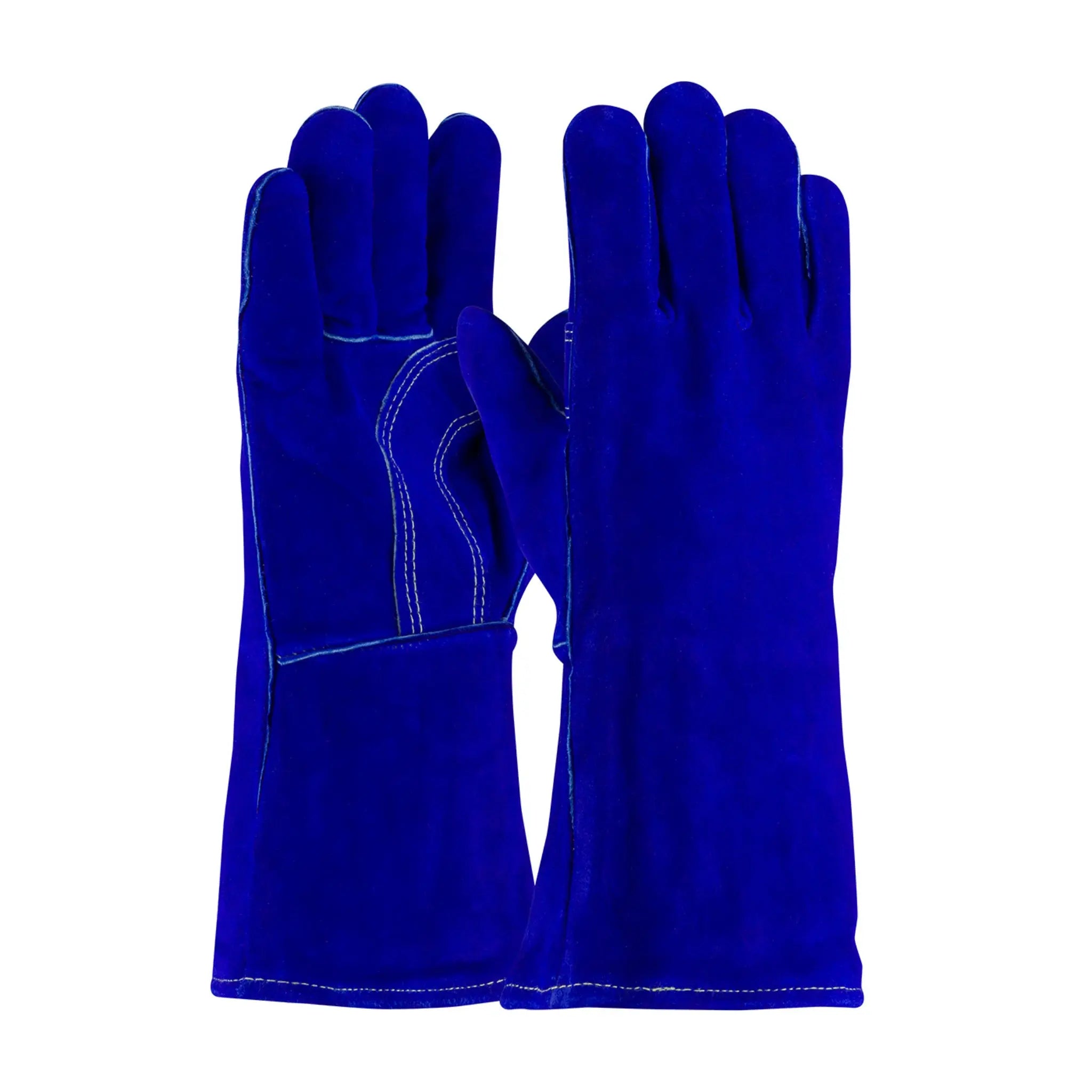 PIP 73-7018 Shoulder Split Leather Welder Glove, Blue, Large, Pair of 12, Main Image