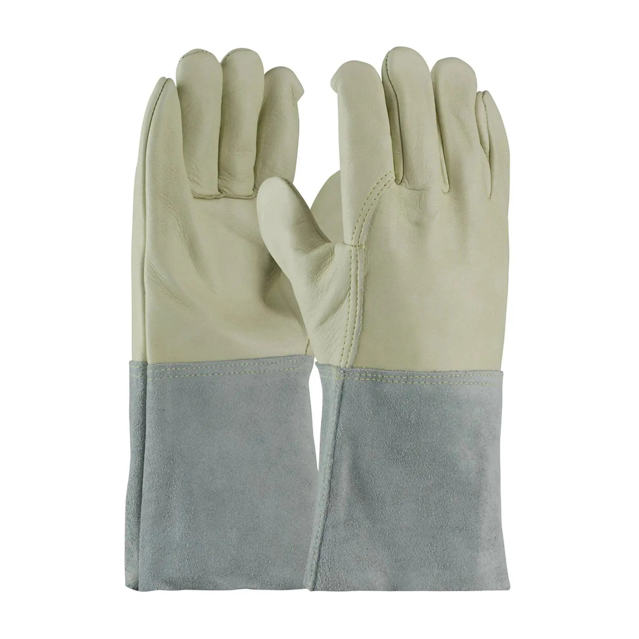 PIP 75-2026 Top Grain Leather with Kevlar Stitching Mig Tig Welder's Glove - Leather Gauntlet Cuff, Pair of 12, Main Image