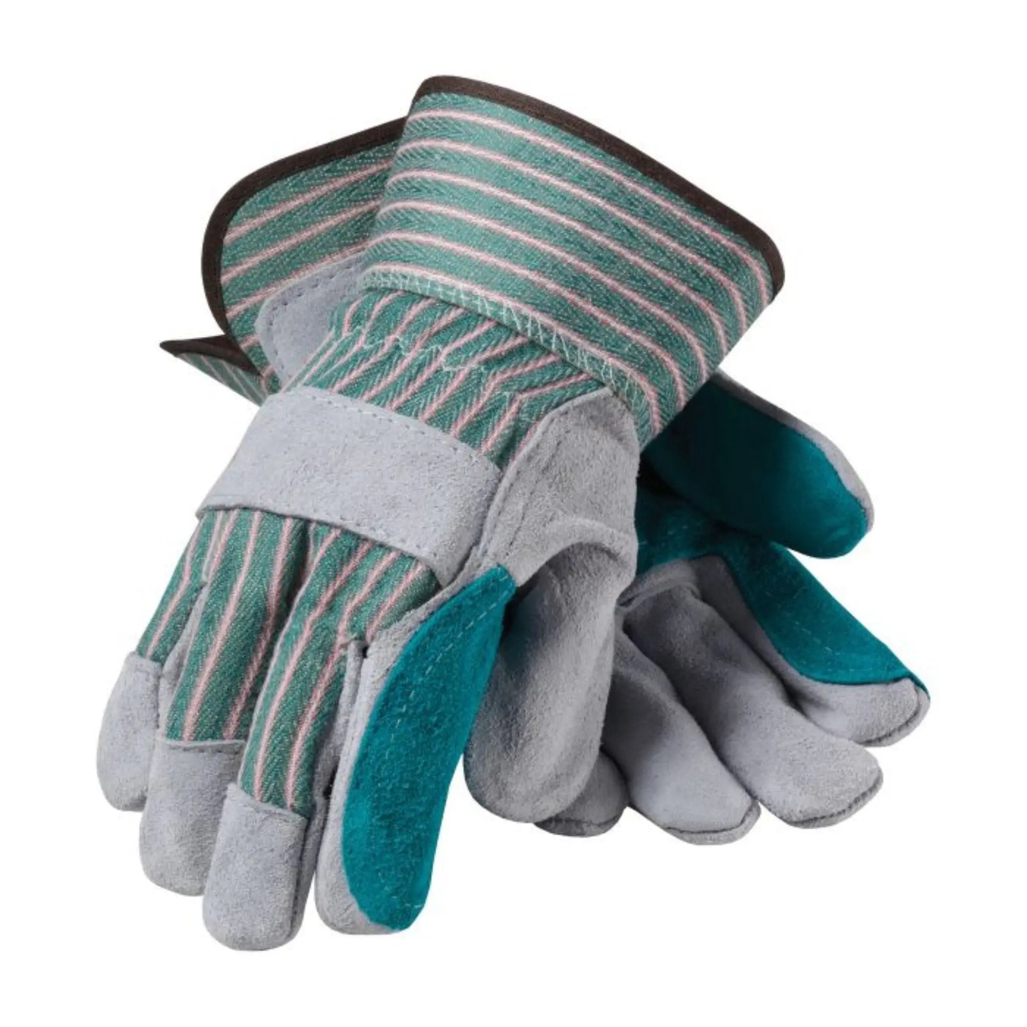 PIP 83-6733 B Grade Shoulder Split Leather Double Palm Glove - Rubberized Safety Cuff, Large, Box of 12 Pairs, Main Image