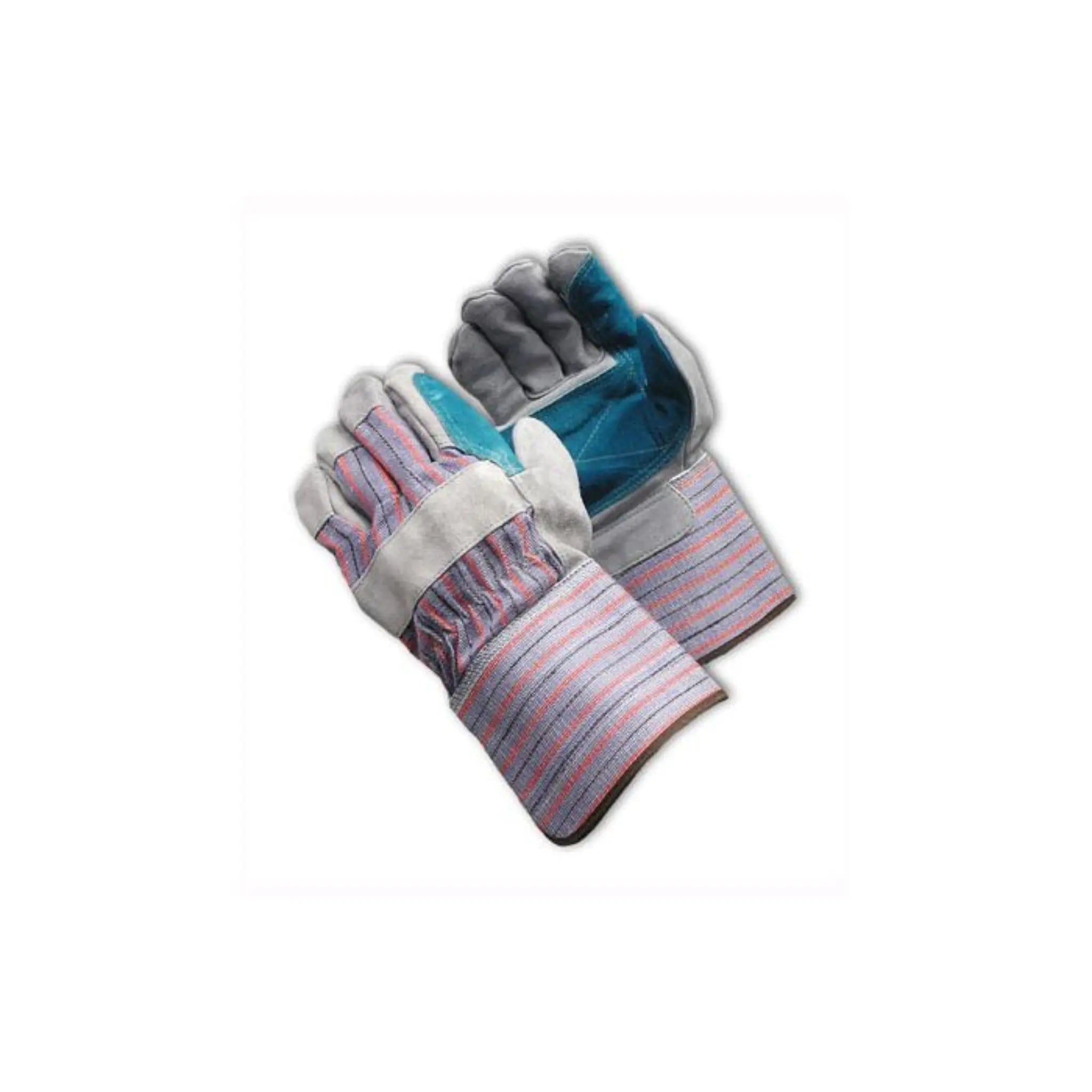 PIP 84-7633 "B/C" Grade Shoulder Split Leather Double Palm Glove - Rubberized Gauntlet Cuff, Large, Box of 12, Main Image