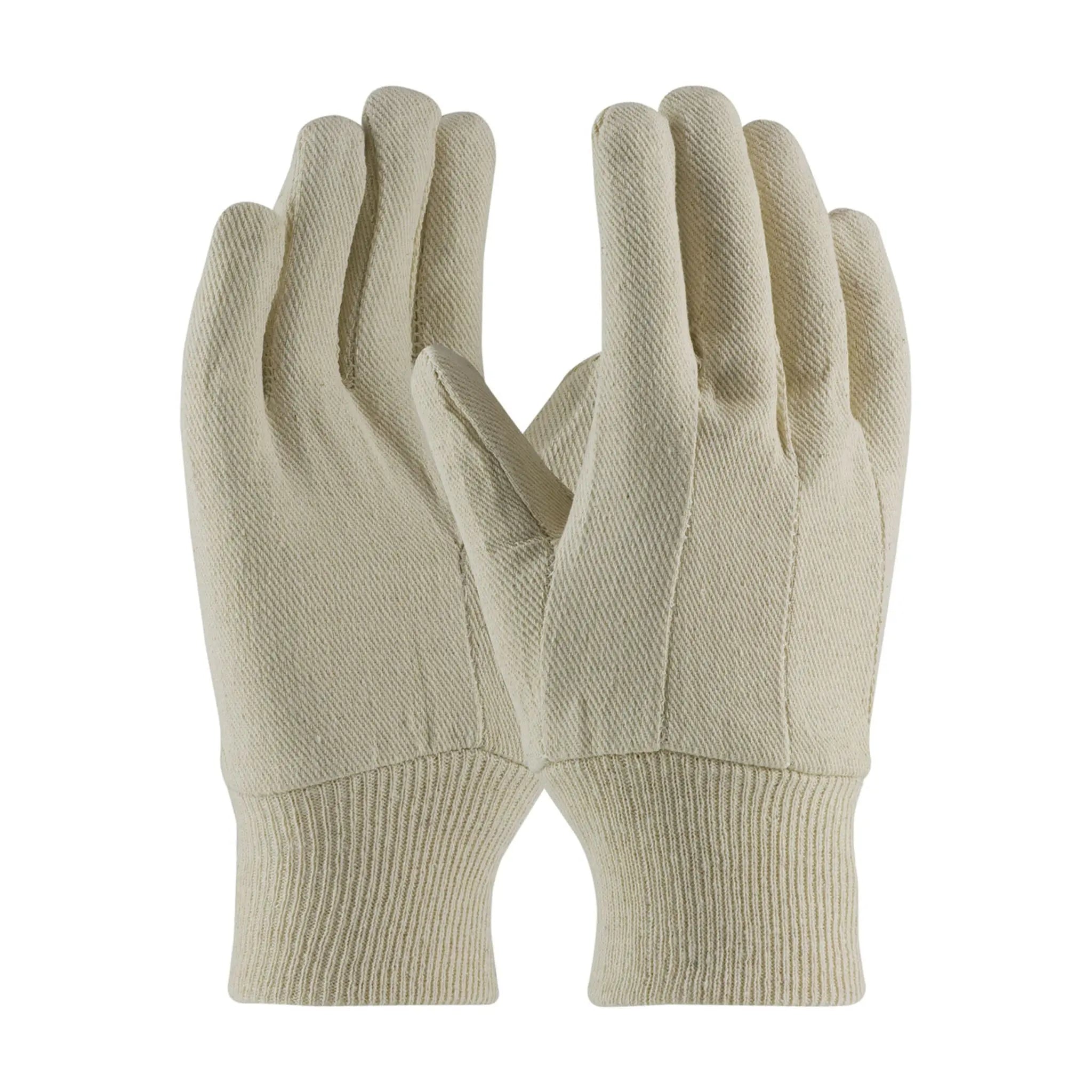 PIP 90-908CI Knitwrist Economy Grade Cotton Canvas Single Palm Glove, Natural, Ladies, Pair of 12, Main Image