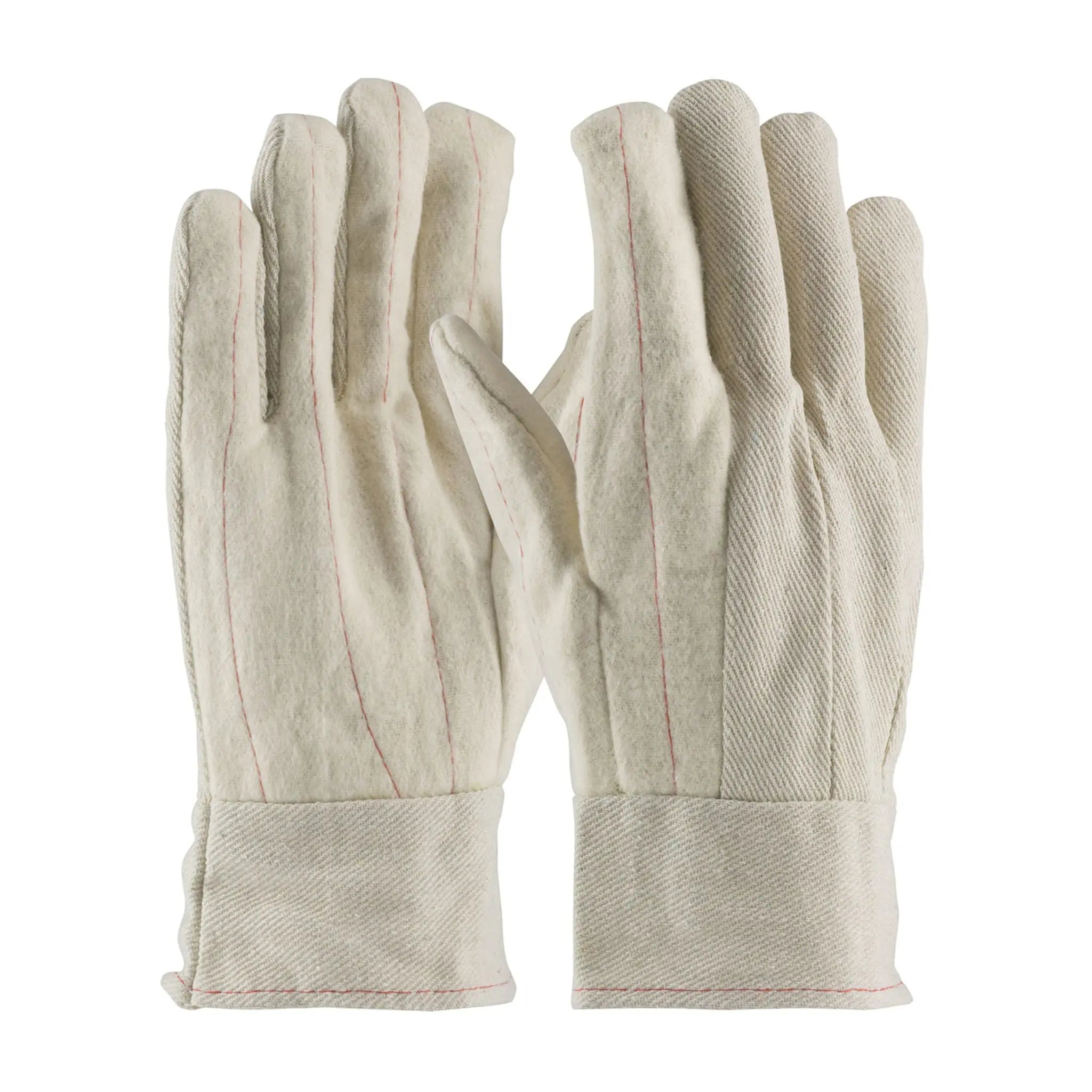 PIP 92-918BTO Double Palm with Nap-out Finish Band Top Glove, Mens, Natural, Pair of 12, Main Image