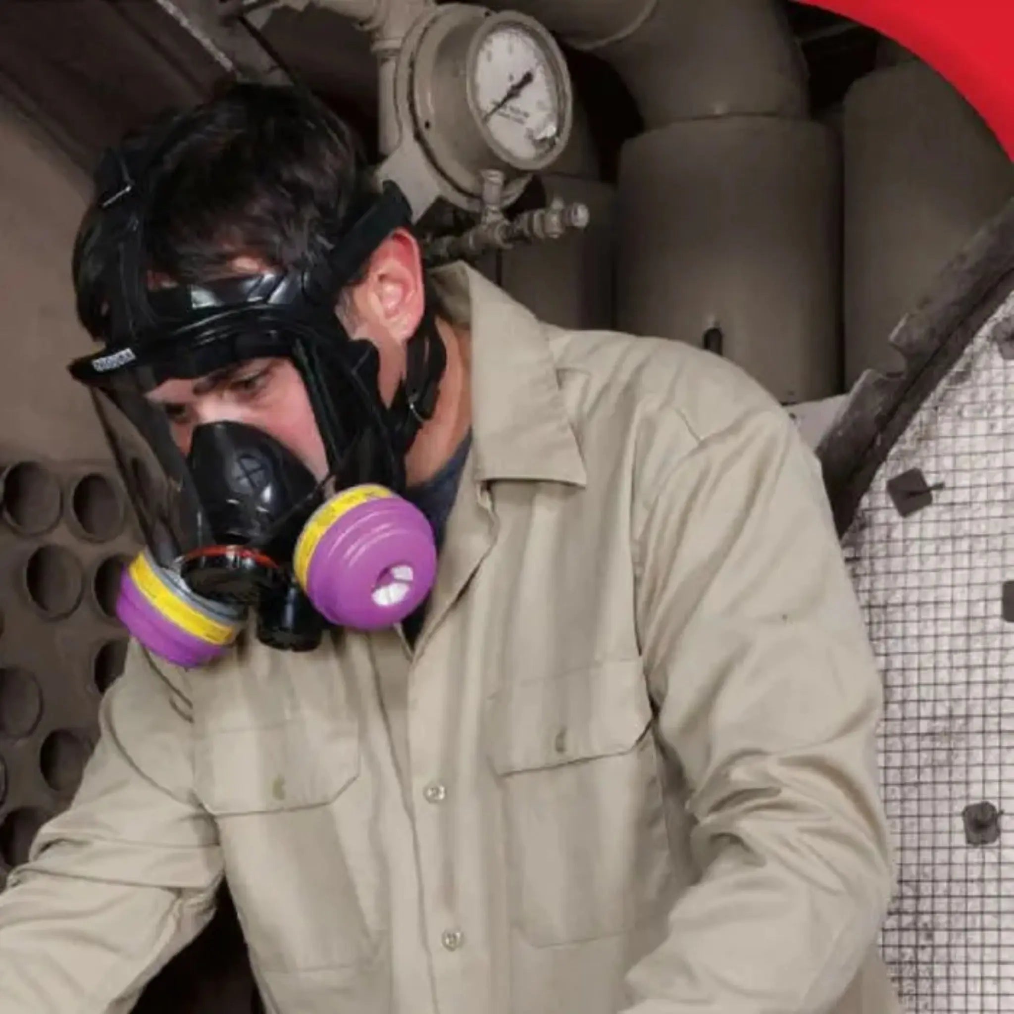Honeywell RU65001 RU6500 Series Full Face Air Purifying Respirator With 5-Point Head Strap-Model