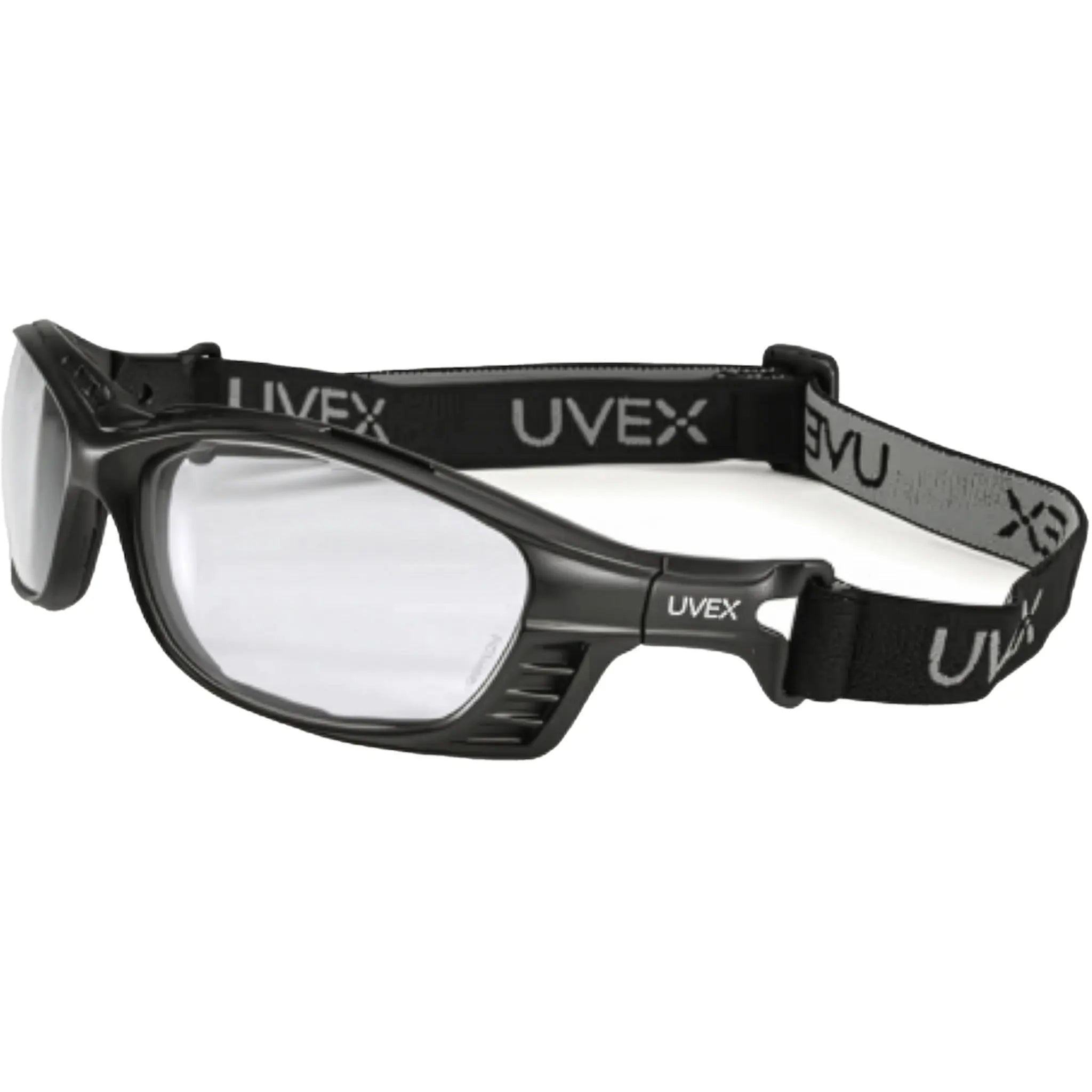 Honeywell UVEX Livewire S2600HS Full Frame Safety Glasses with Foam Padding, Black Frame, Clear Hydroshield Anti-Fog Coating Lens, 1 Each