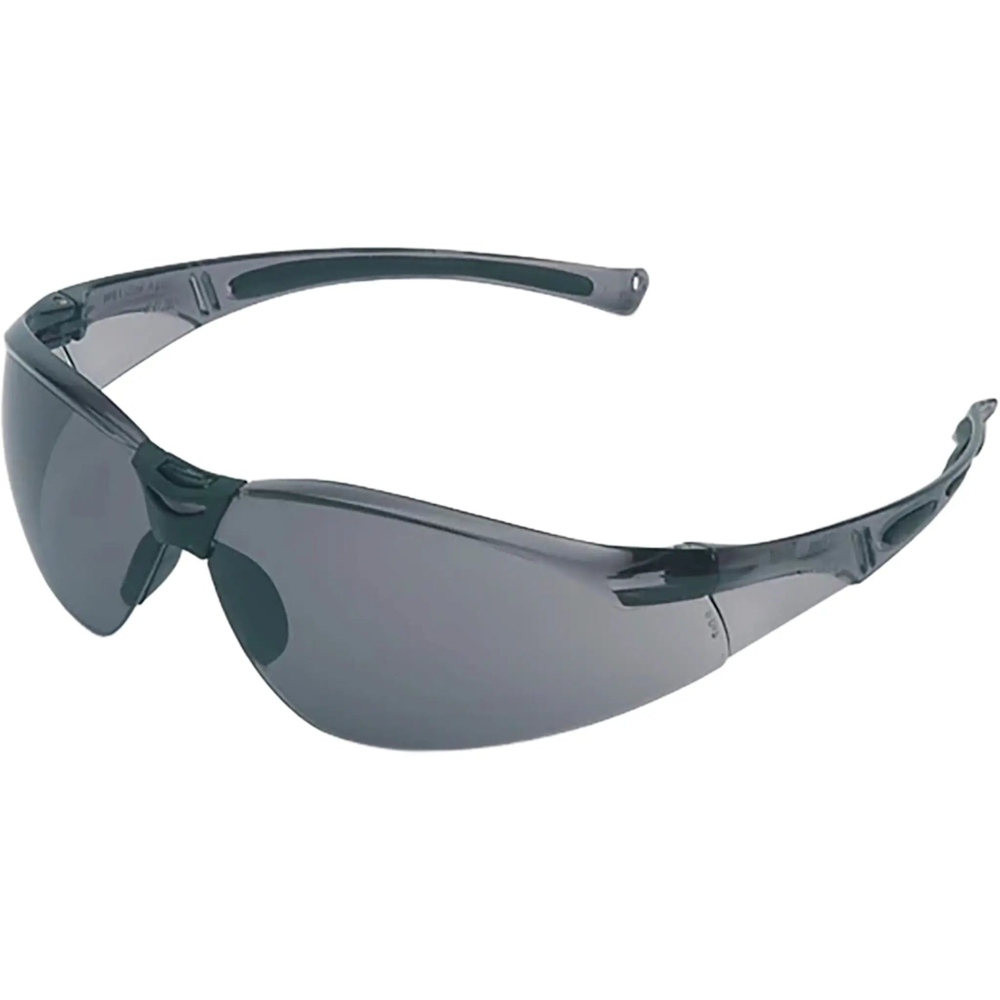 Honeywell Uvex A801 Clear Safety Glasses With Gray Anti-Scratch/Hard Coat Lens, 1 Each