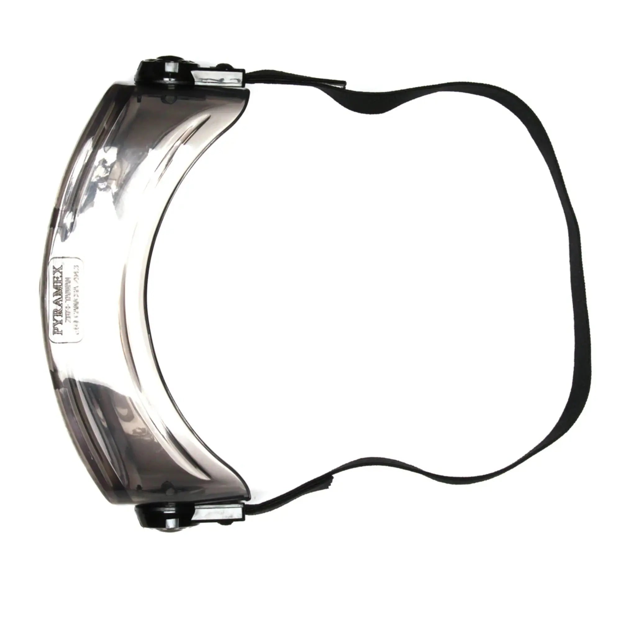 Pyramex G304TN Chem Splash Goggles with Neoprene Strap, Gray Body, Clear H2X Anti-Fog Lens, Top View