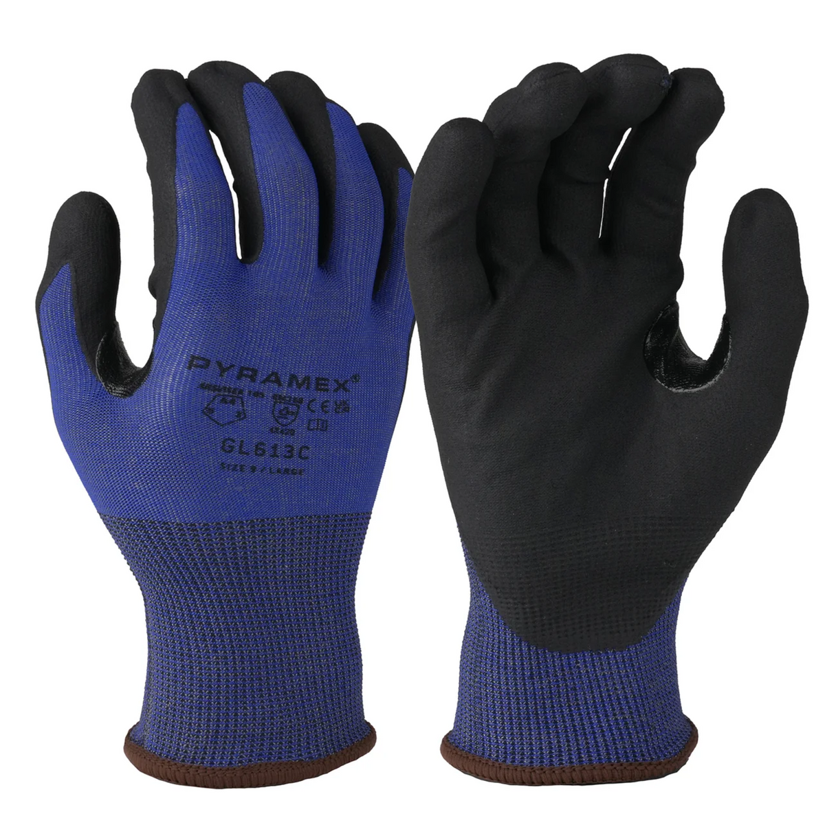 PYRAMEX GL613C 18-Gauge Cut A4 TouchScreen Nitrile Glove, Main Image