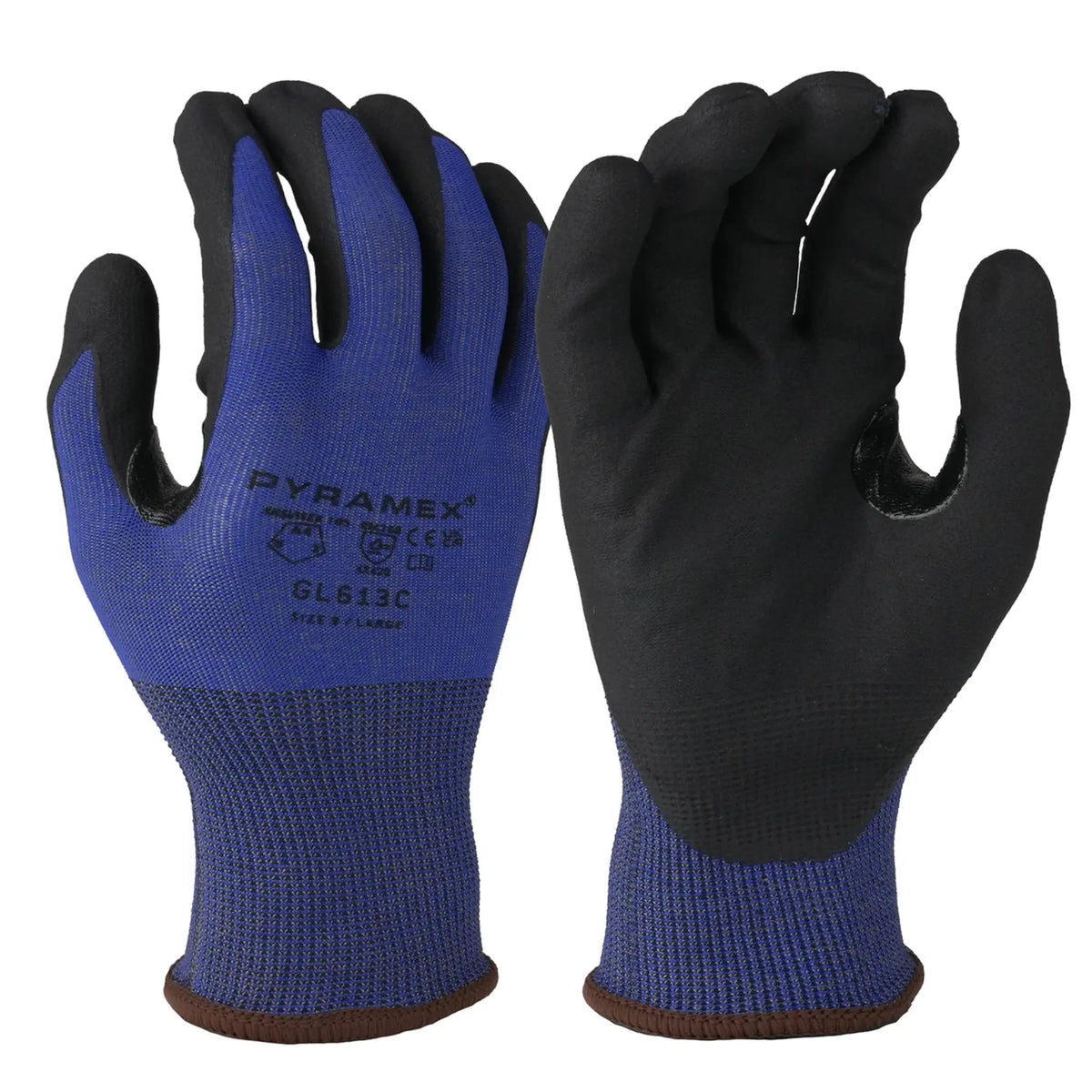 PYRAMEX GL613C 18-Gauge Cut A4 TouchScreen Nitrile Glove, Main Image