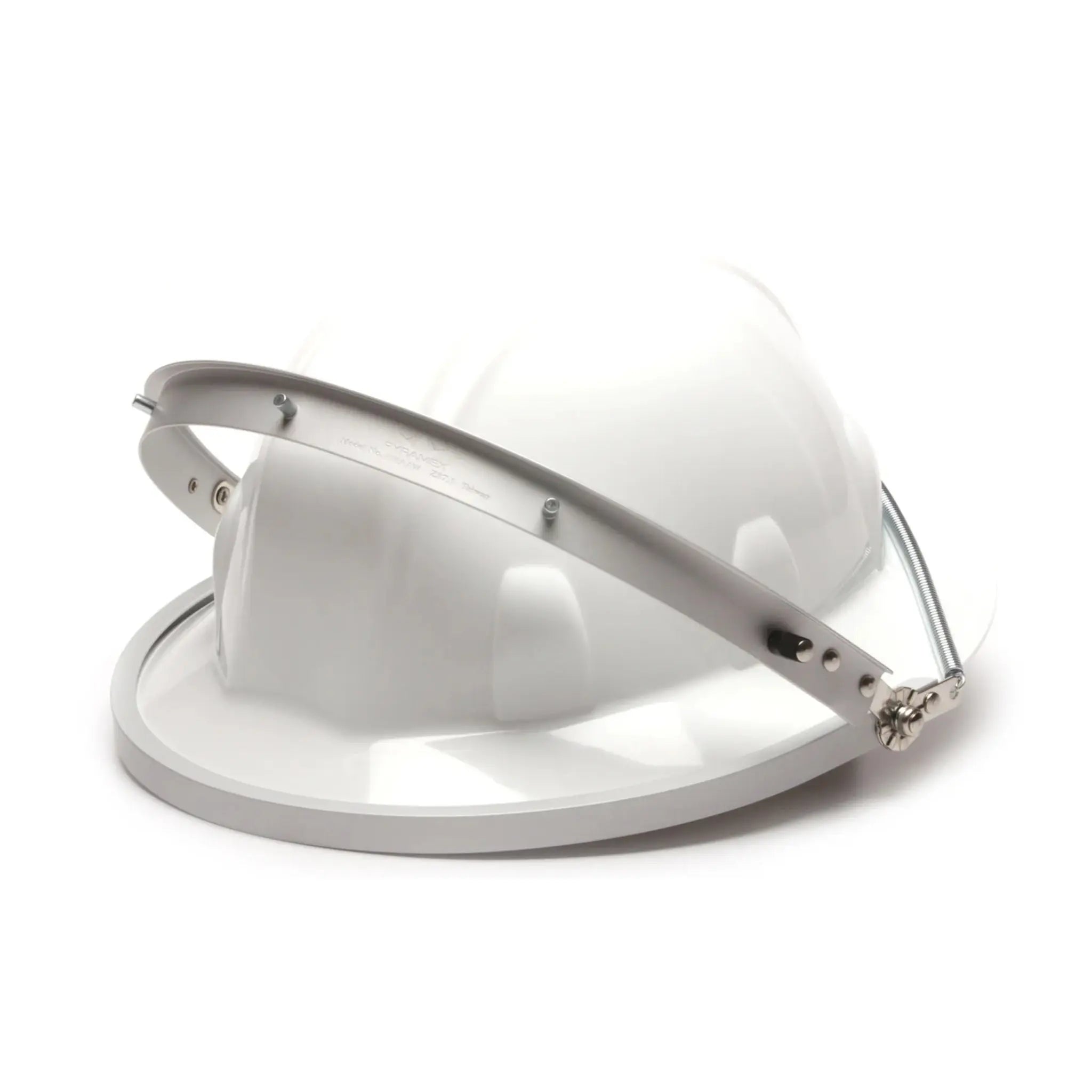 Pyramex HHAAW Aluminum Full Brim Hard Hat Adapter, Aluminum Gray, One Size, 1 Each, In Use