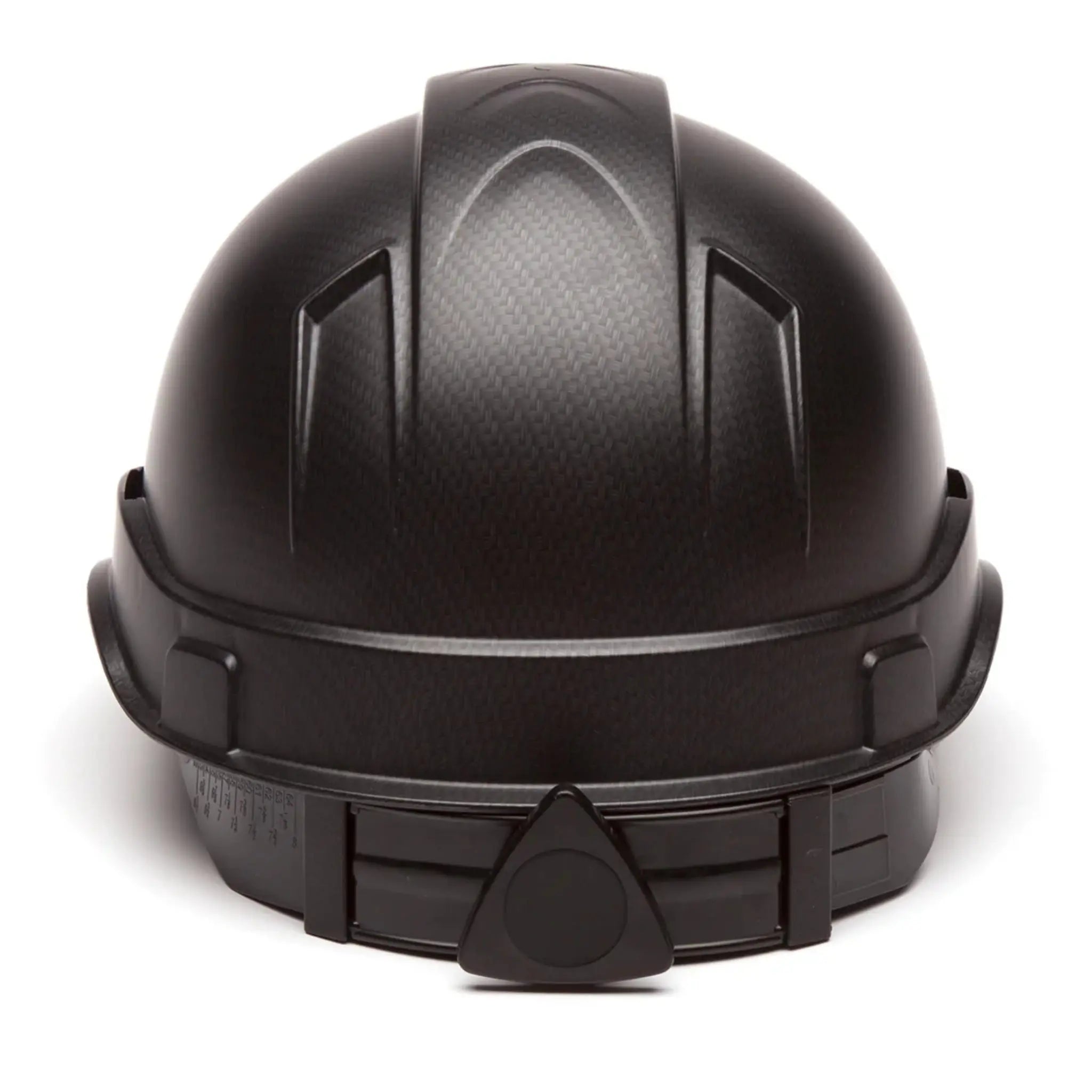 Pyramex Ridgeline HP44117 4 Point Standard Ratchet Cap Style Hard Hat with Graphite Pattern, Black, One Size, 1 Each, Back View