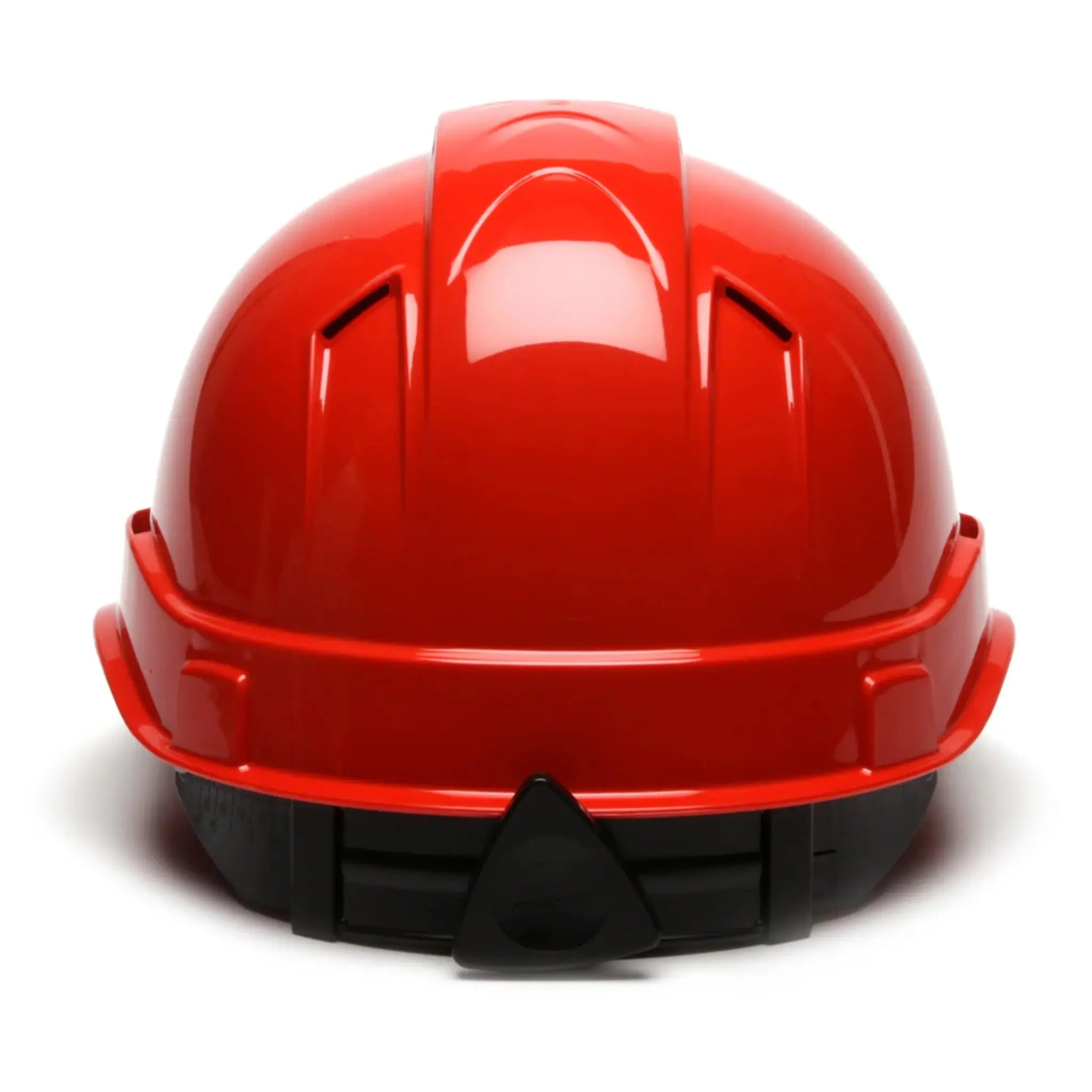 Pyramex Ridgeline HP44120V Cap Style Hard Hat, 4-Point Standard Ratchet, Vented, Red, 1 Each, Back View