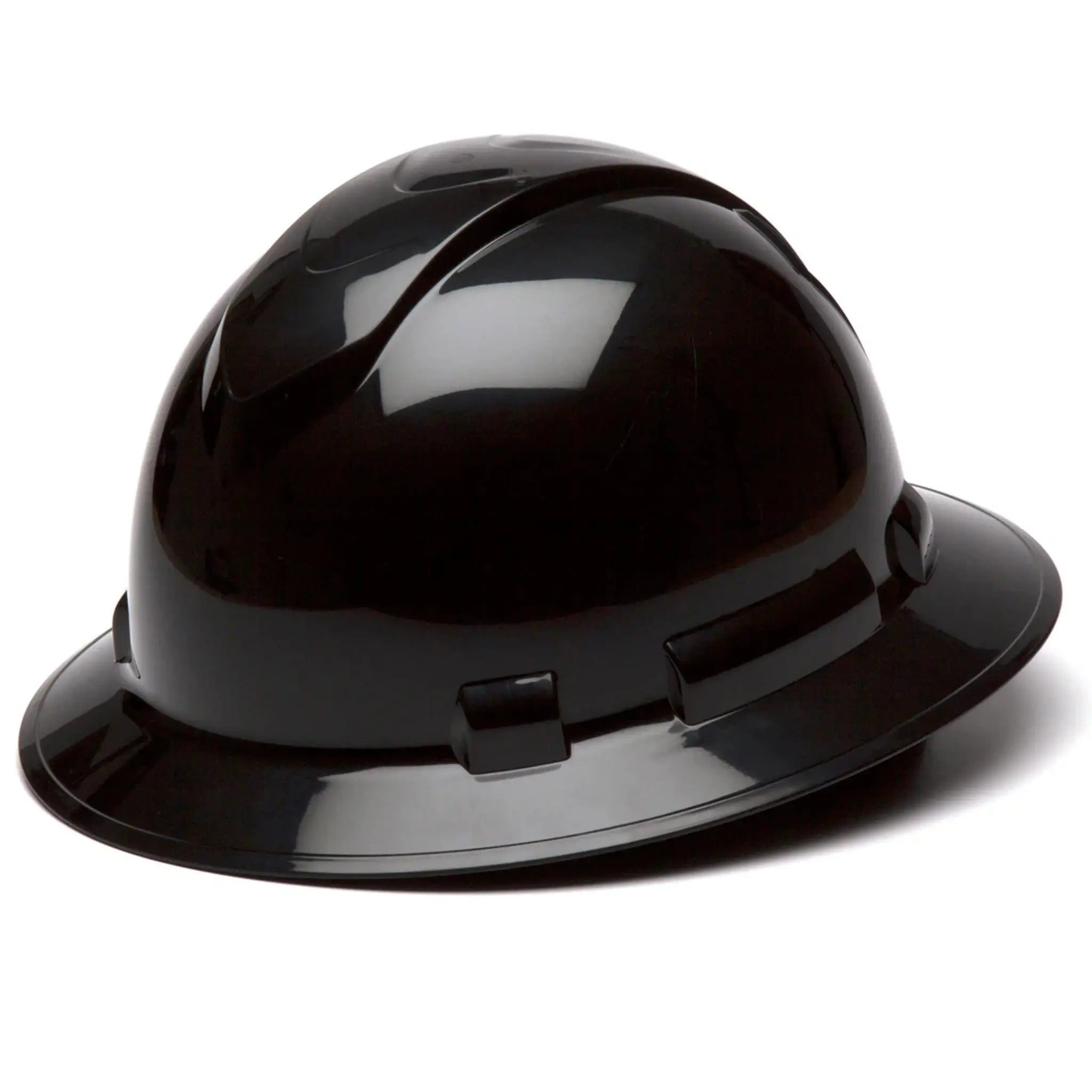 Pyramex Ridgeline 4 Point Standard Ratchet Full Brim Hard Hat, 1 Each