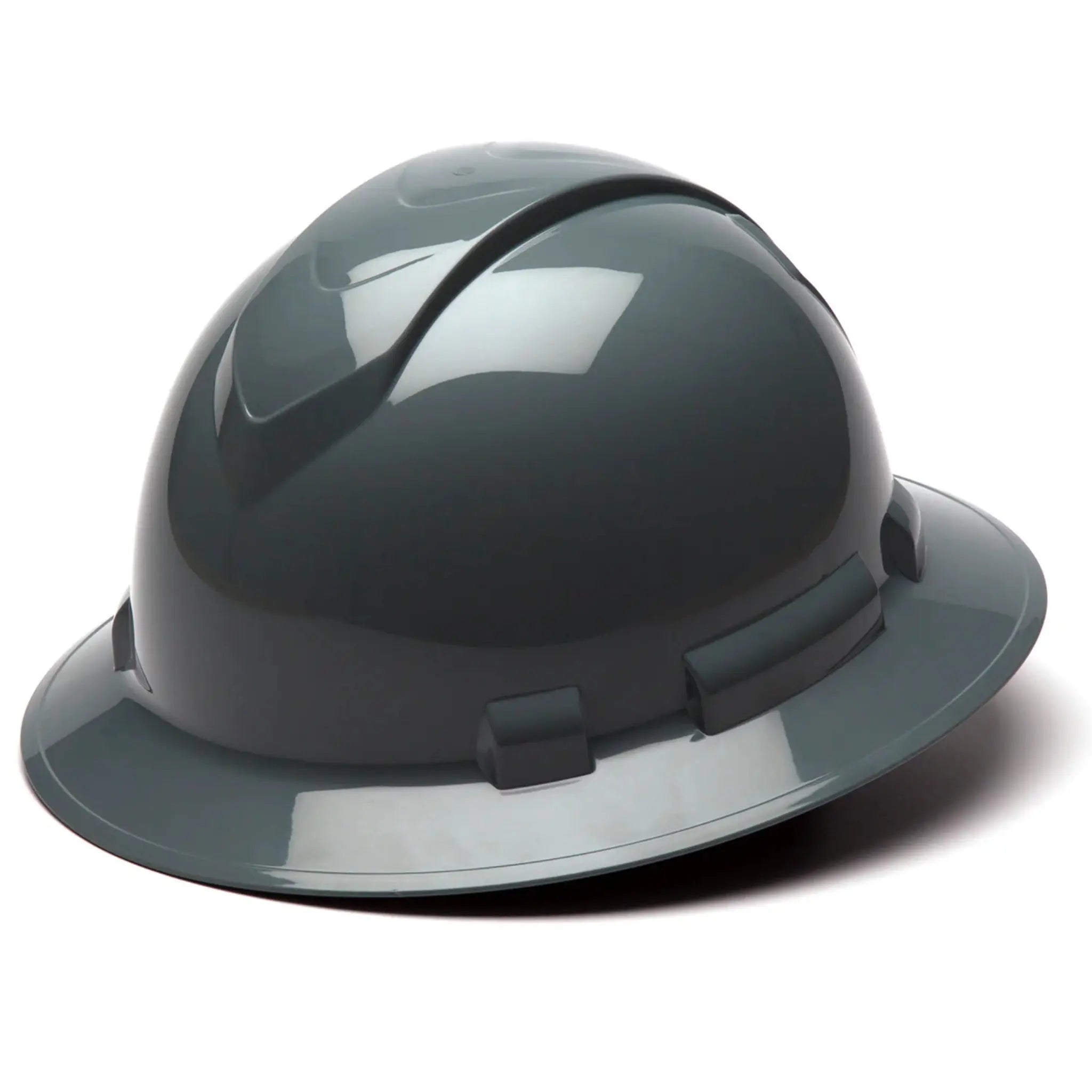 Pyramex Ridgeline 4 Point Standard Ratchet Full Brim Hard Hat, 1 Each