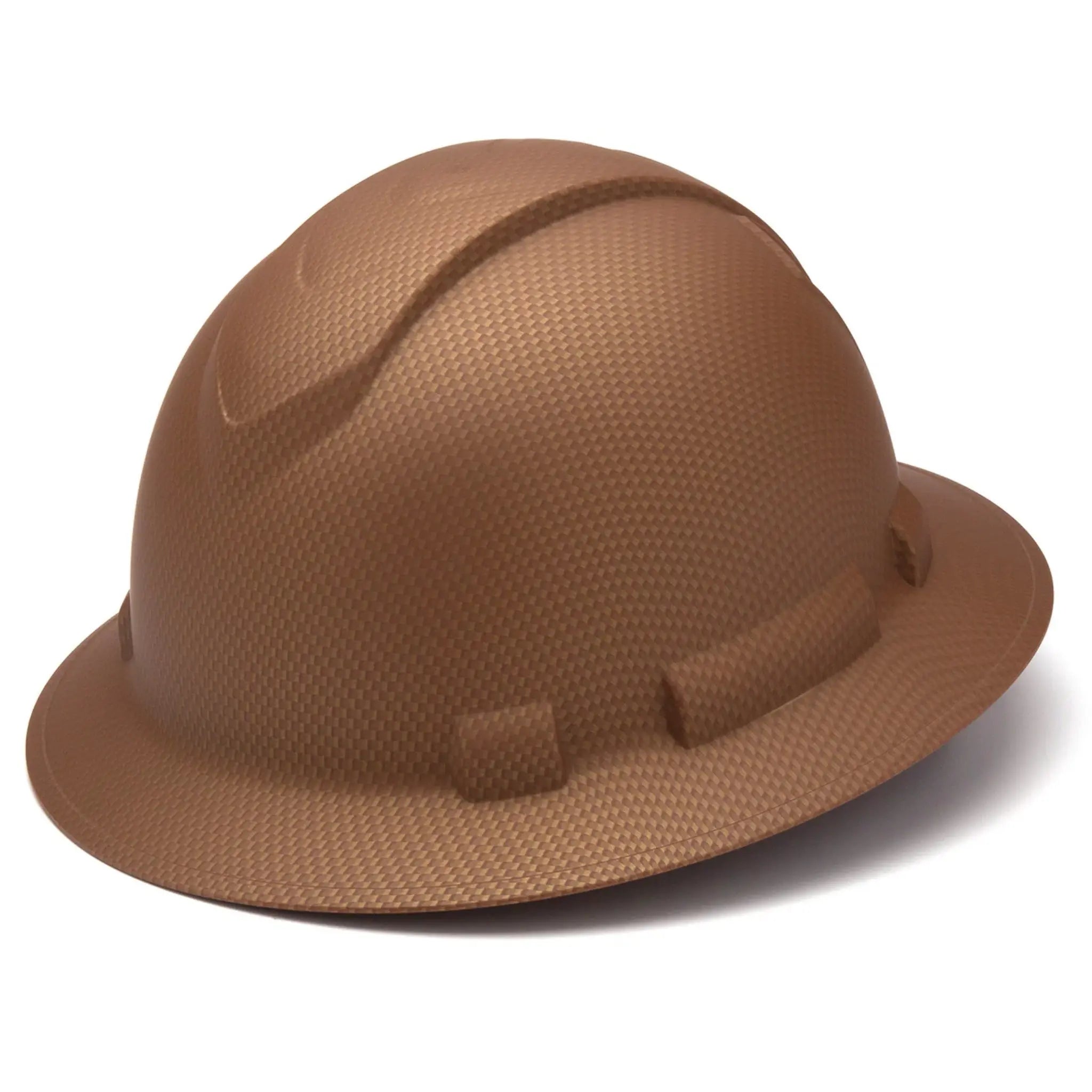 Pyramex Ridgeline Hydro Dipped 4 Point Standard Ratchet Full Brim Hard Hat, Tan, Matte