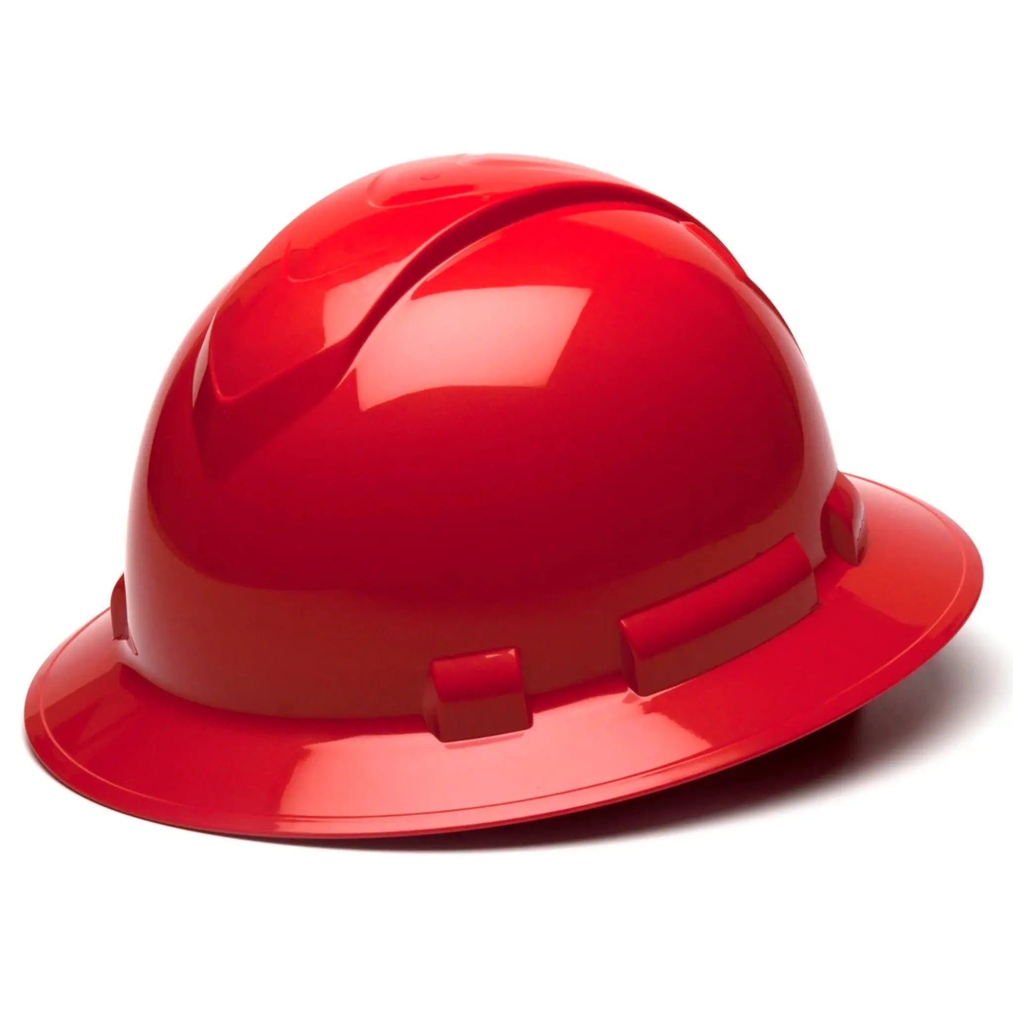 Pyramex Ridgeline 4 Point Standard Ratchet Full Brim Hard Hat, 1 Each