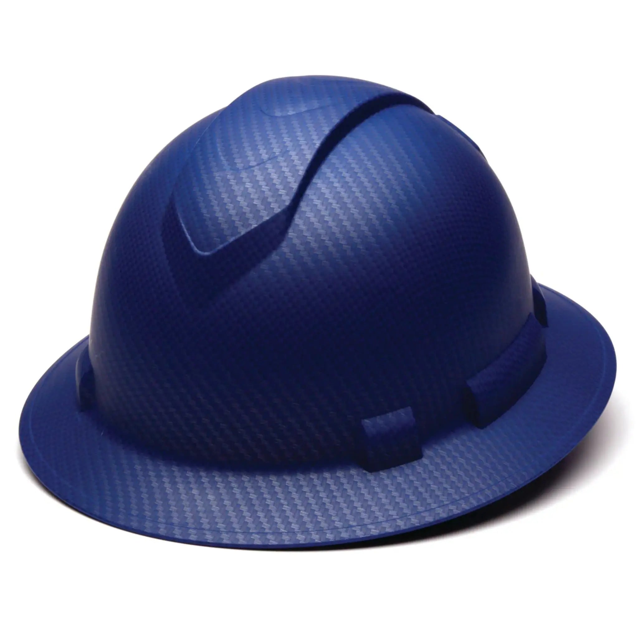 Pyramex Ridgeline Hydro Dipped 4 Point Standard Ratchet Full Brim Hard Hat, Blue