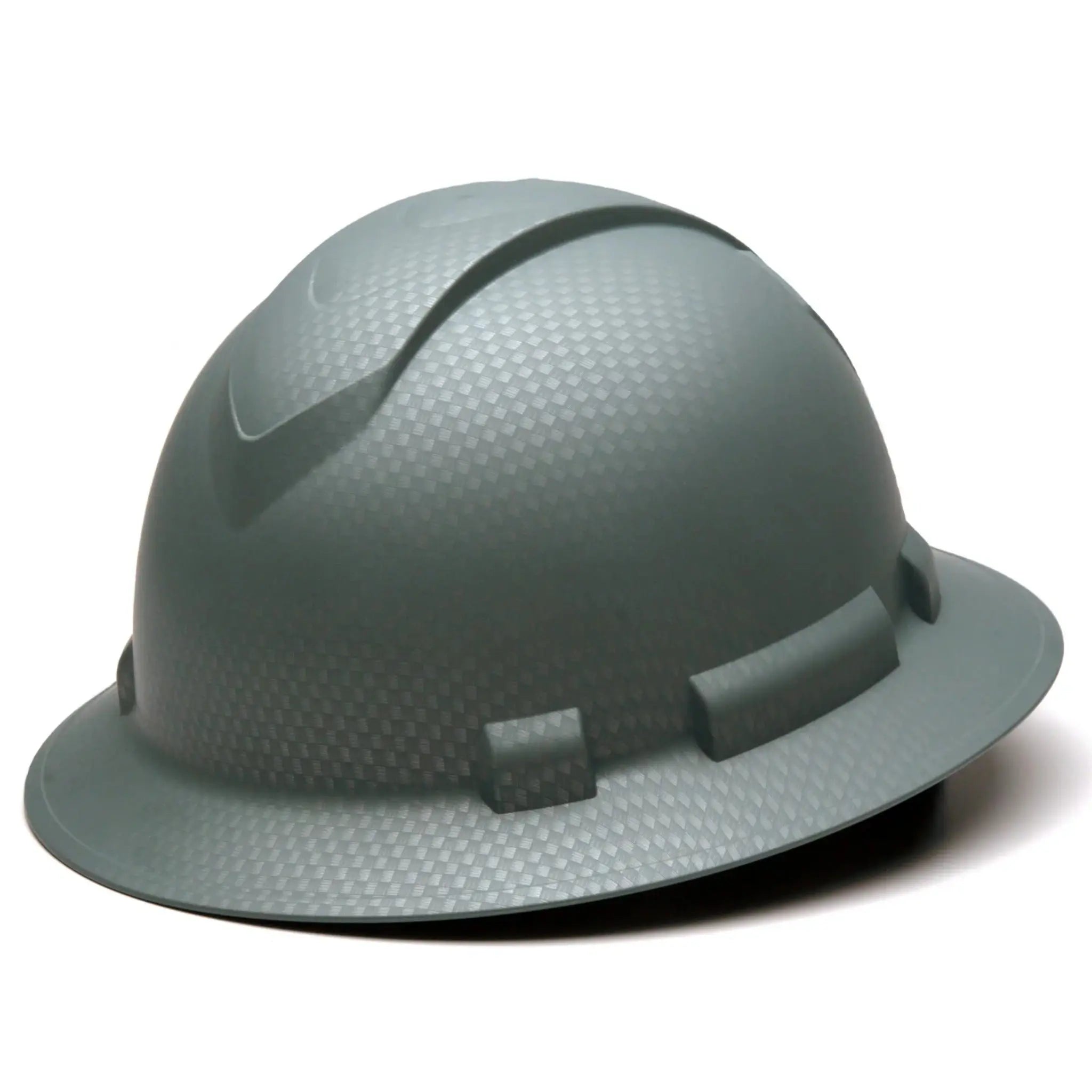 Pyramex Ridgeline Hydro Dipped 4 Point Standard Ratchet Full Brim Hard Hat, Gray