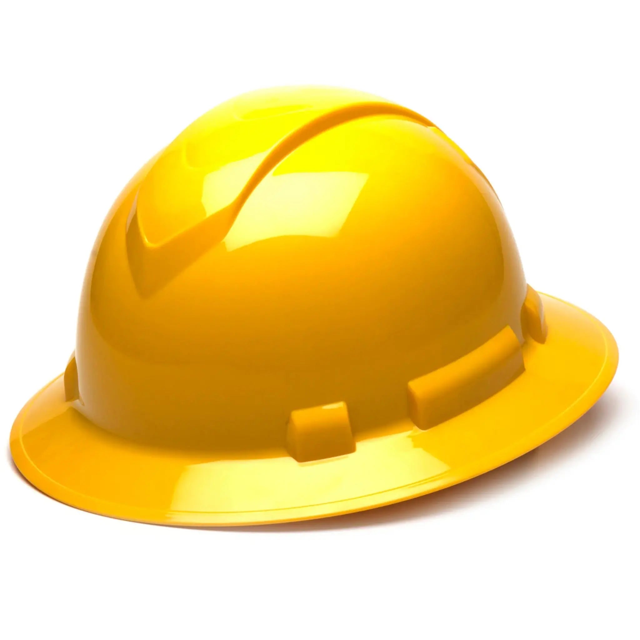 Pyramex Ridgeline 4 Point Standard Ratchet Full Brim Hard Hat, 1 Each