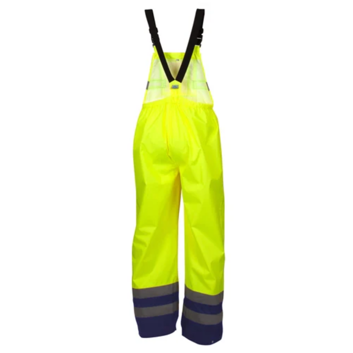 PYRAMEX RRWB3110 ANSI TYPE R CLASS E Polyurethane/Polyester Bib Pants, Back View