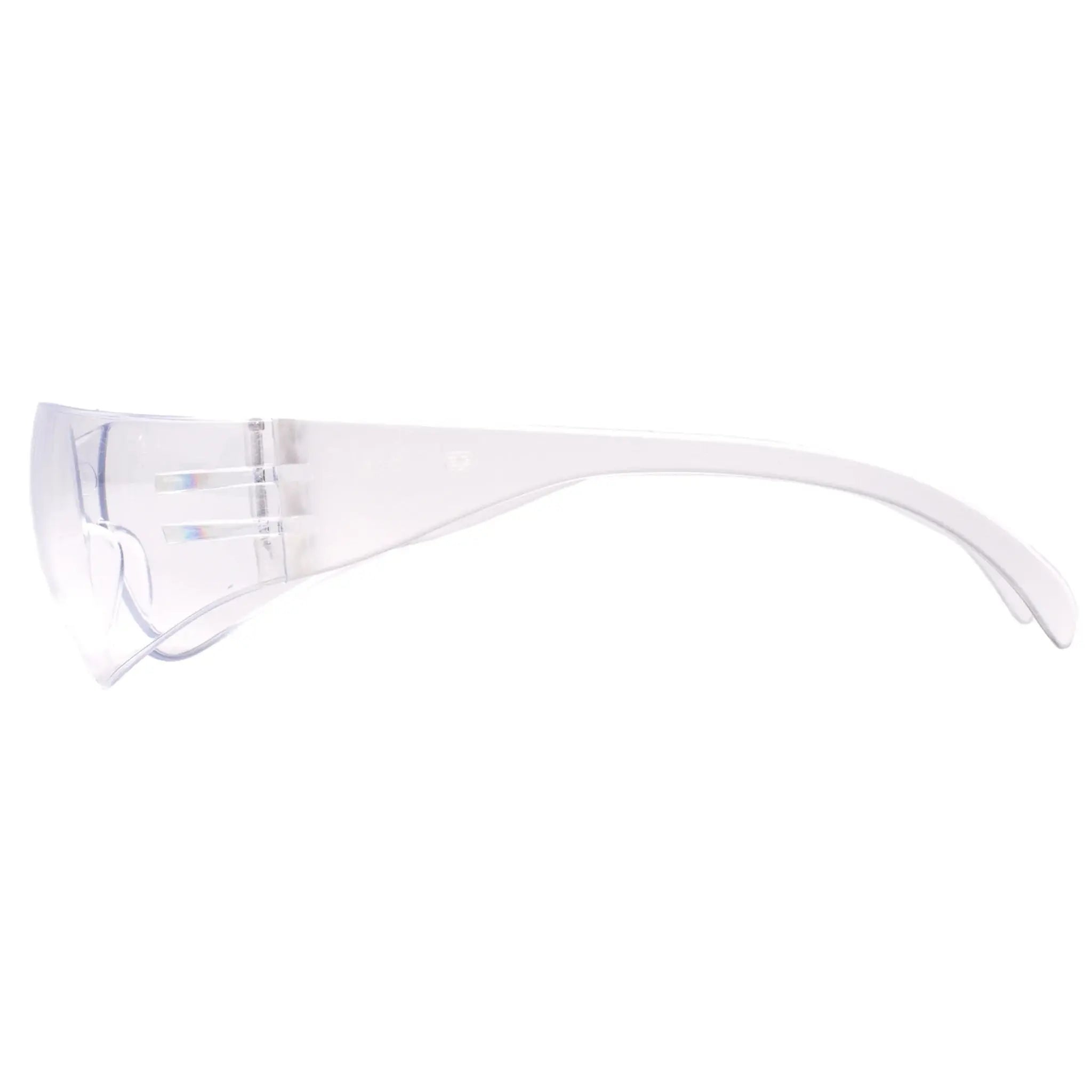 Pyramex Intruder S4110S Safety Glasses, Clear Lens, Clear Temples, One Size - 1 Each, Side View