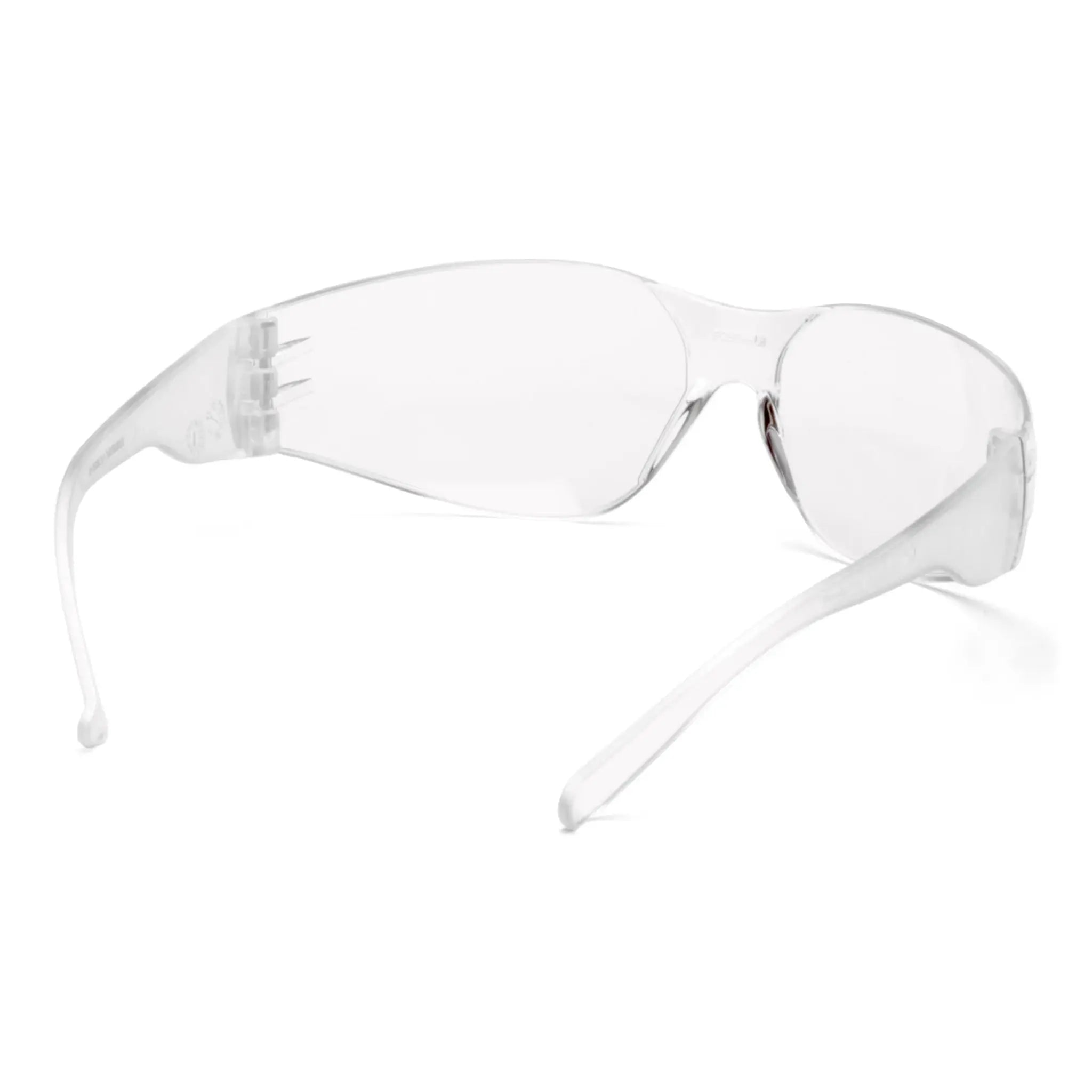 Pyramex Intruder S4110ST Safety Glasses, Clear Hard Coated Anti Fog Lens, Clear Temples, One Size, 1 Each, Back View