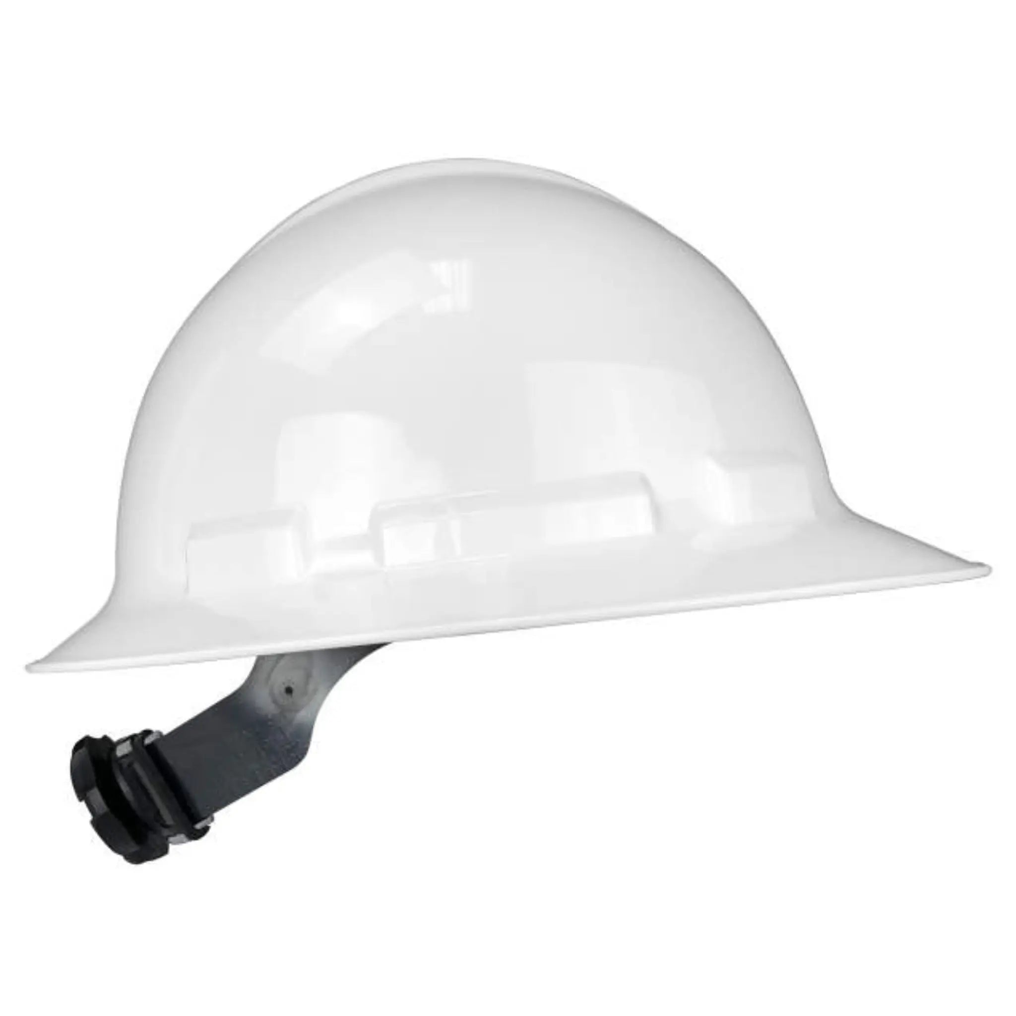 Radians Quartz QHR6-WHITE 6 Point Ratchet Suspension Full Brim Hard Hat, White, 1 Each, Side View_02