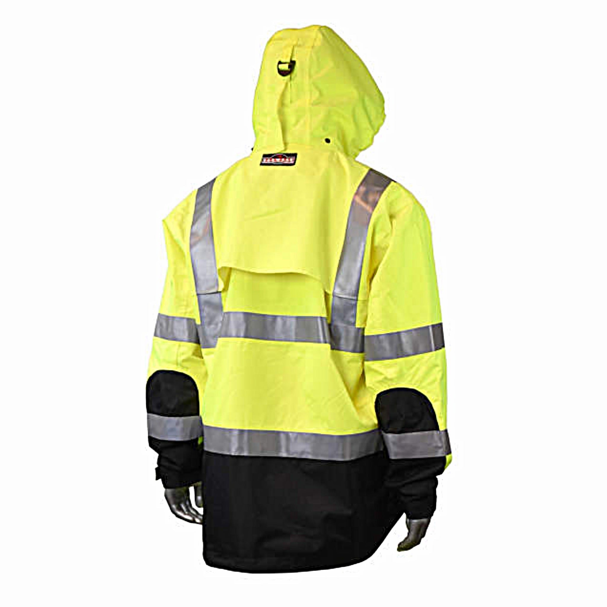 Radians RW32-3Z1Y Heavy Duty Rip Stop Waterproof Rain Jacket, Hi-Vis Green, 1 Each