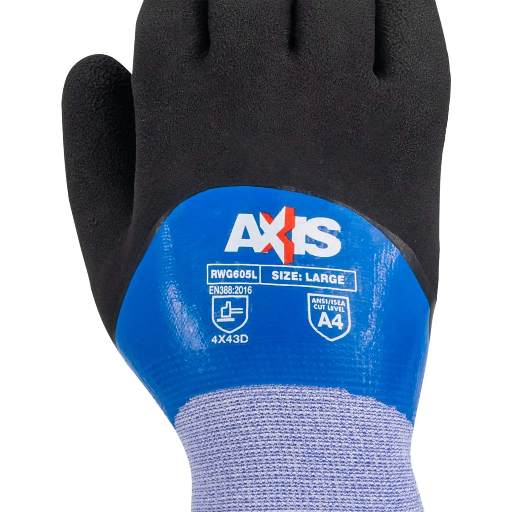 Radians RWG605 Cut Protection Level A4 Cold Weather Glove, Blue, 1 Pair