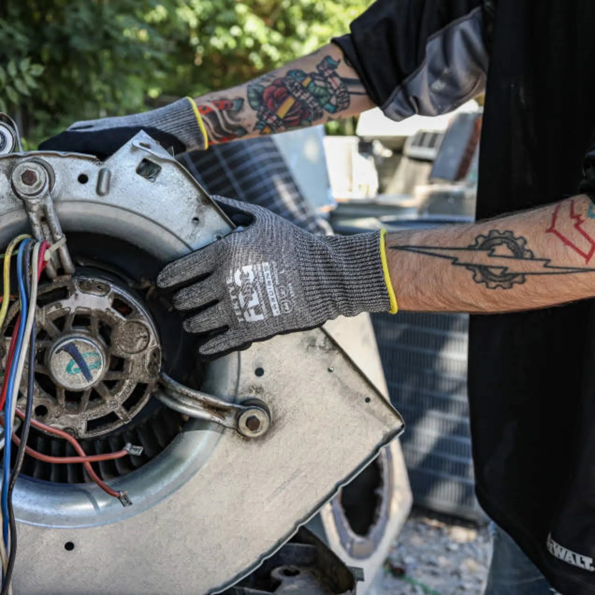 Radians RWG713 TEKTYE FDG Reinforced Thumb A4 Work Glove, Gray, 1 Pair