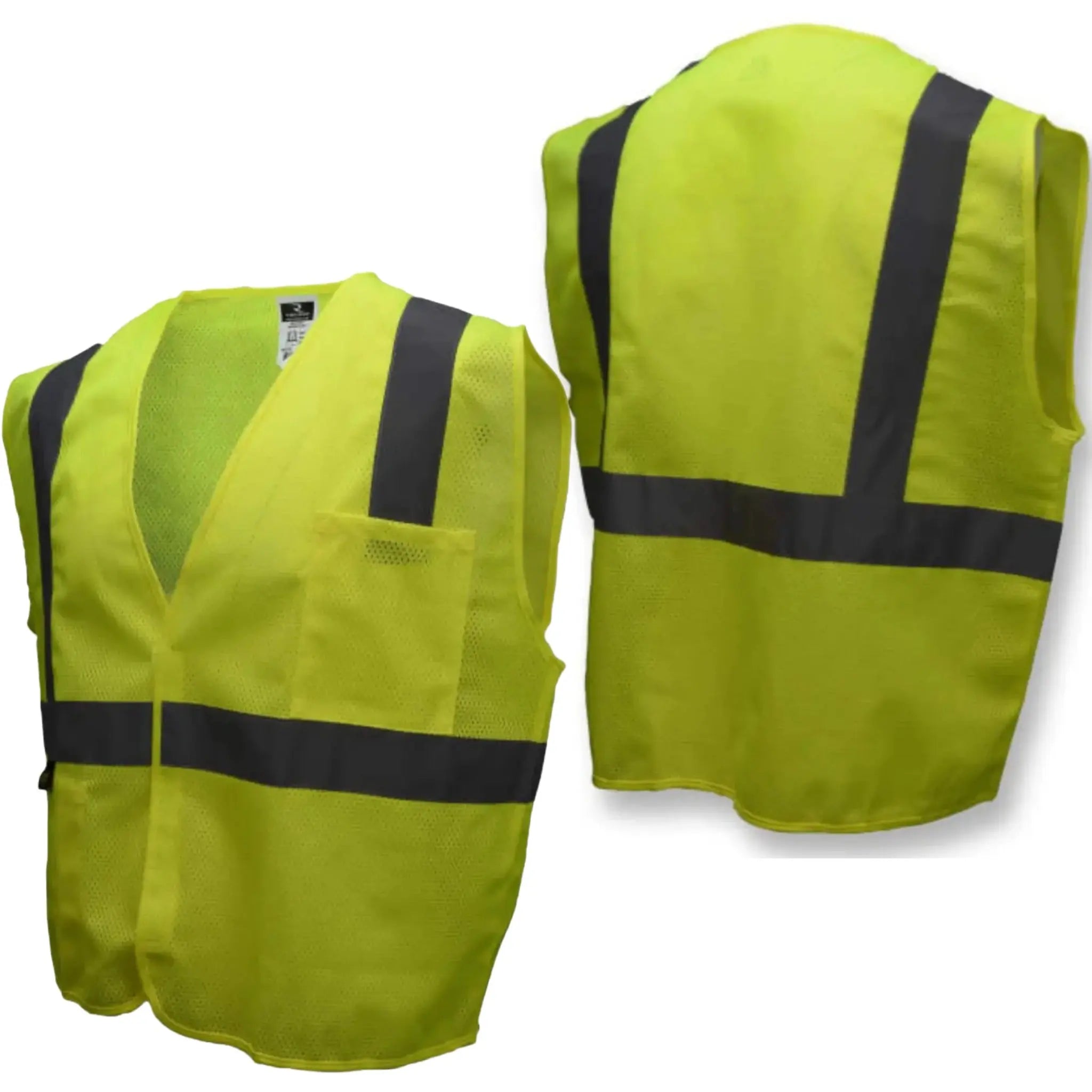 Radians SV2GM Economy Type R Class 2 Mesh Safety Vest, Hi-Vis Green, 1 Each