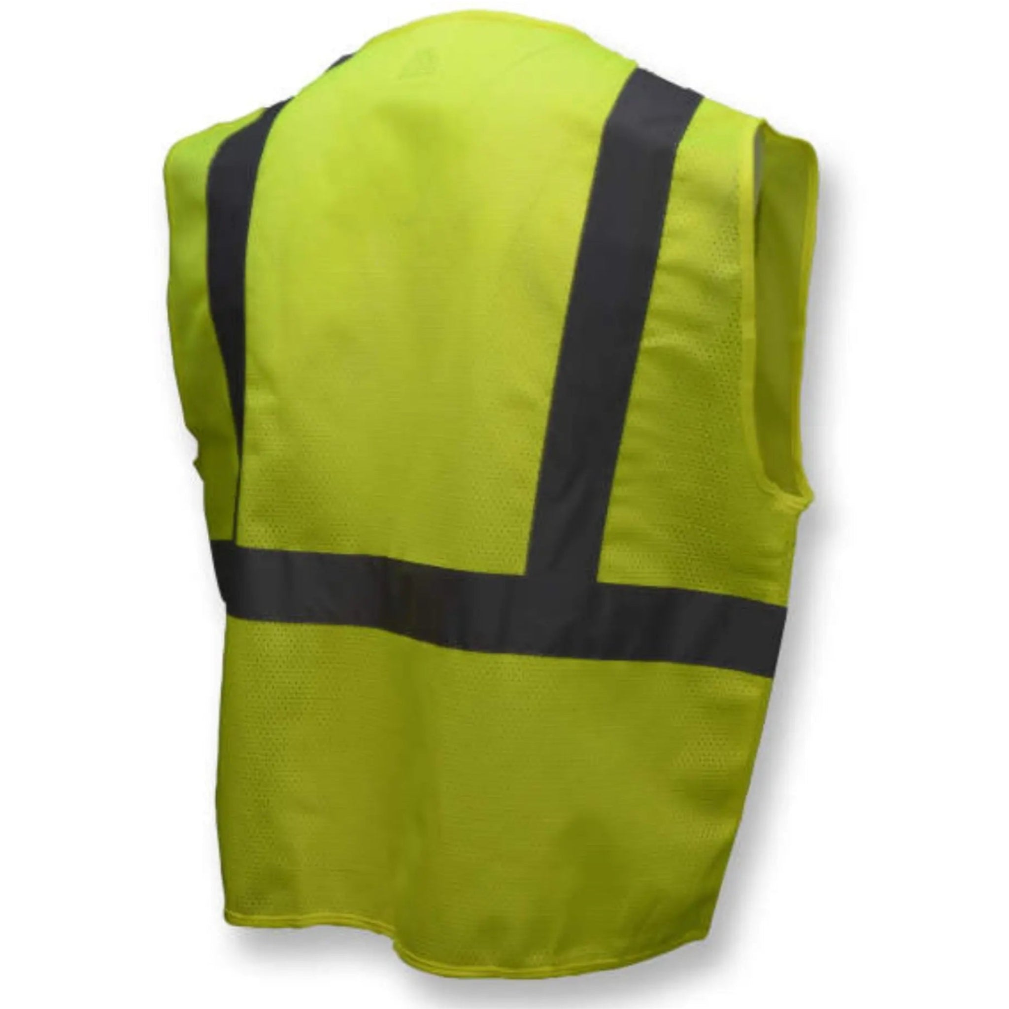 Radians SV2GM Economy Type R Class 2 Mesh Safety Vest, Hi-Vis Green, 1 Each, Back View