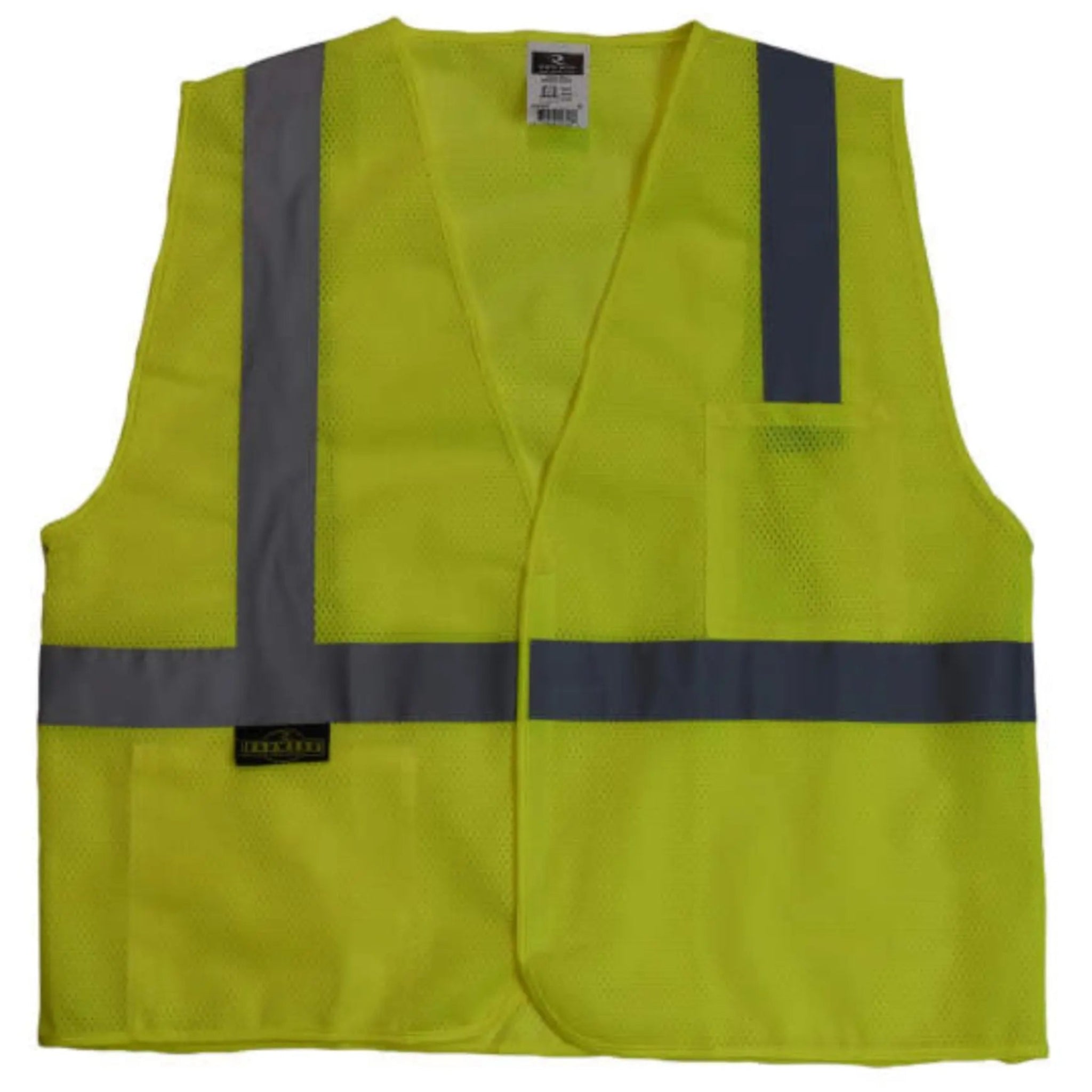 Radians SV2GM Economy Type R Class 2 Mesh Safety Vest, Hi-Vis Green, 1 Each, Flat View - Front