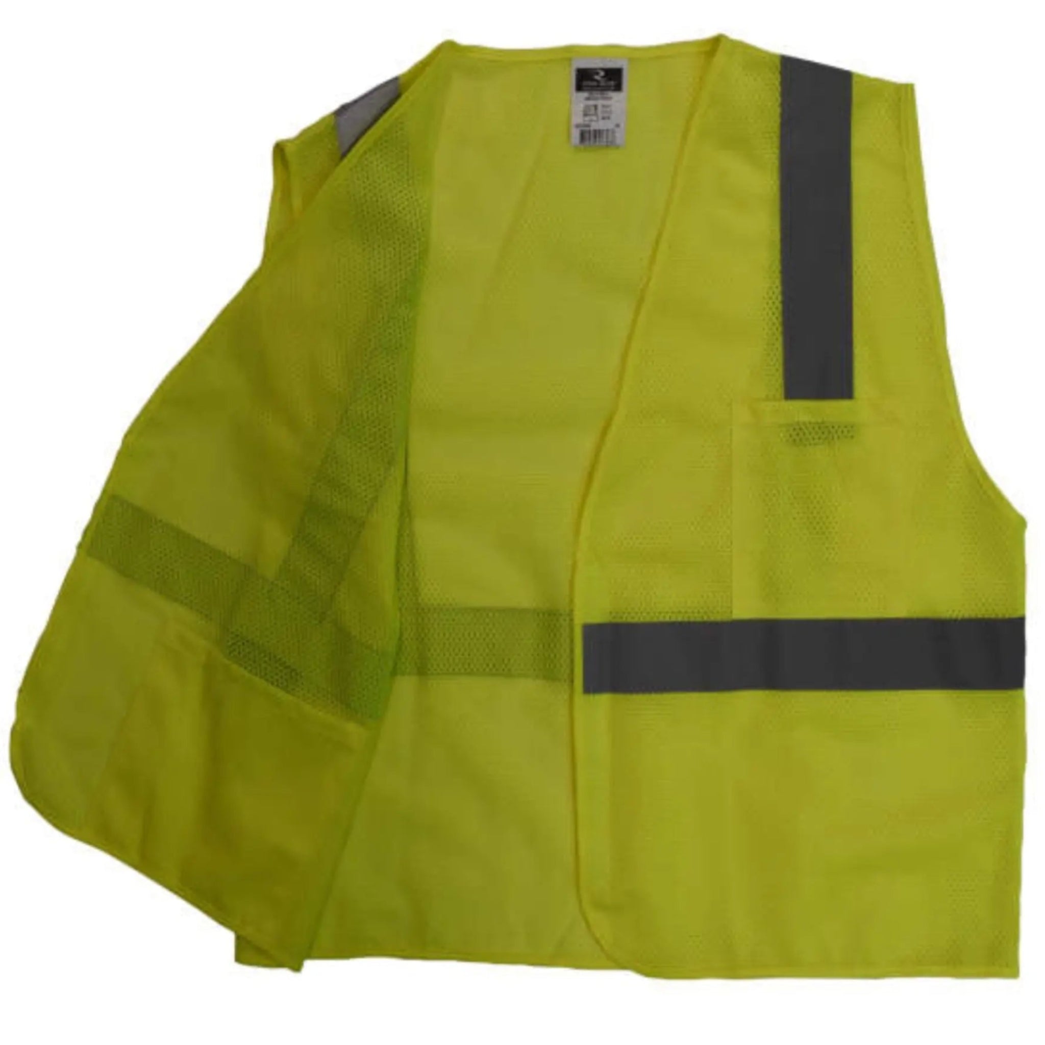Radians SV2GM Economy Type R Class 2 Mesh Safety Vest, Hi-Vis Green, 1 Each, Flat View - Inner