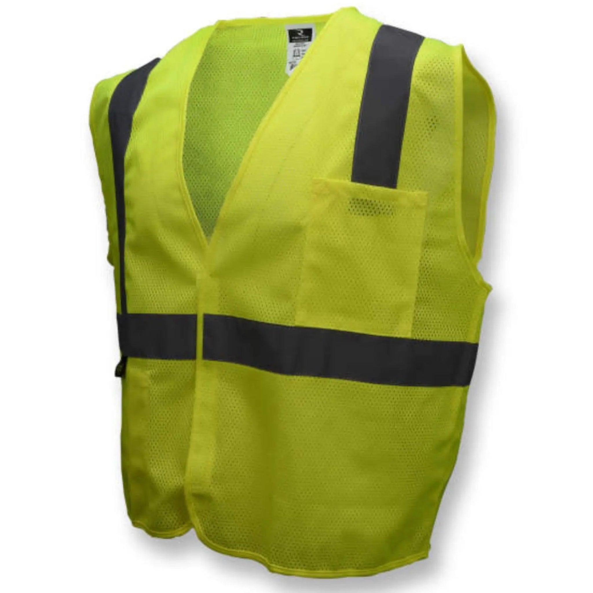 Radians SV2GM Economy Type R Class 2 Mesh Safety Vest, Hi-Vis Green, 1 Each, Front View