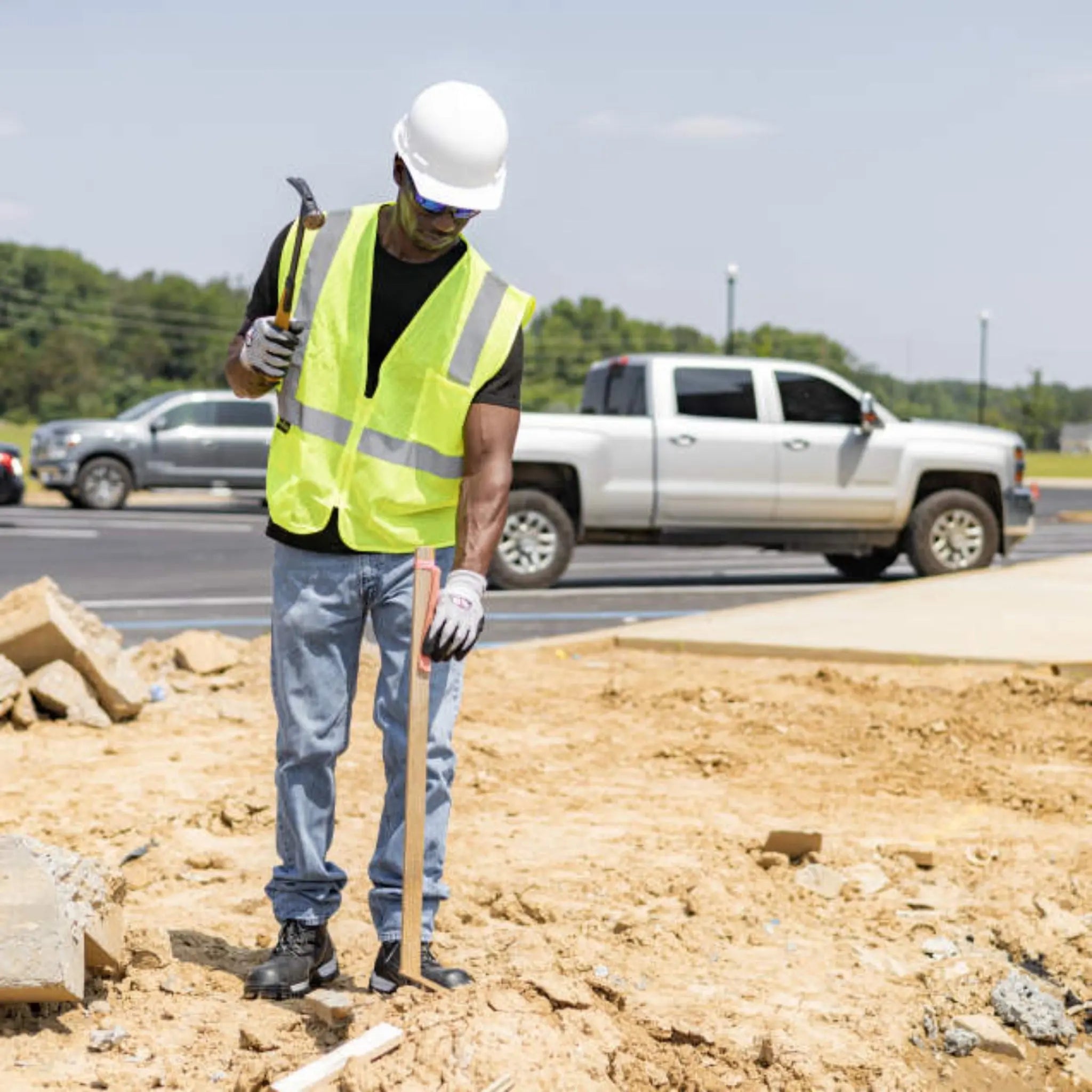 Radians SV2ZGM Economy Type R Class 2 Mesh Safety Vest with Zipper, Hi-Vis Yellow, 1 Each, In Action_02